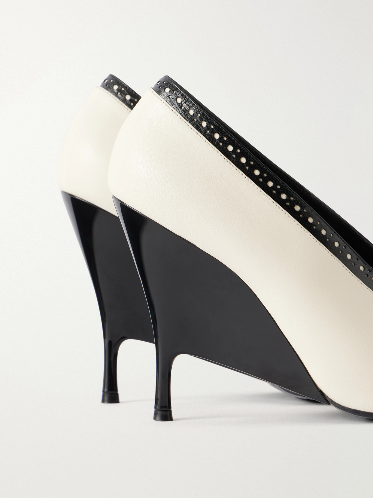 Koko Two-Tone Lace-Detail Pumps