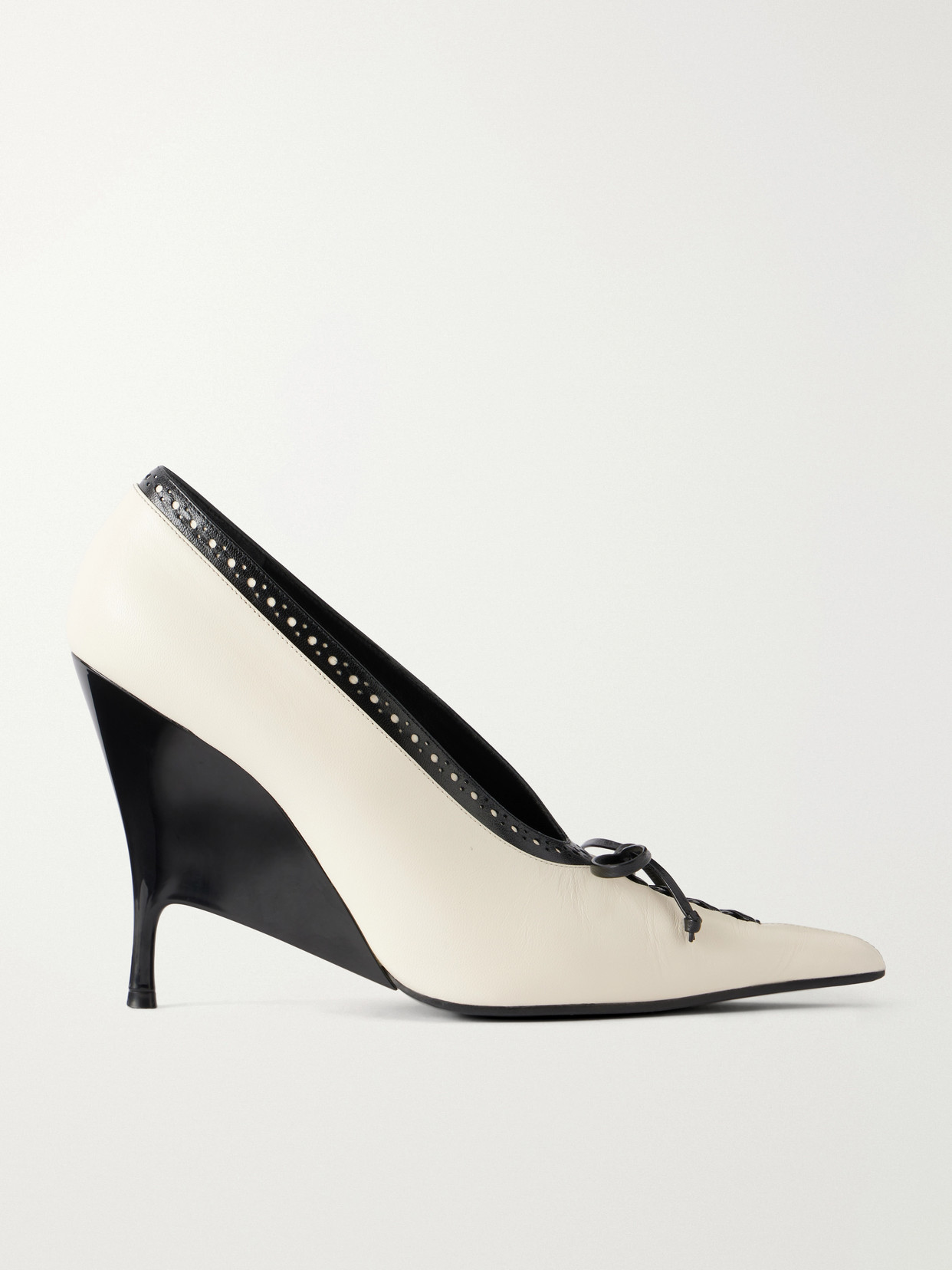 Koko Two-Tone Lace-Detail Pumps