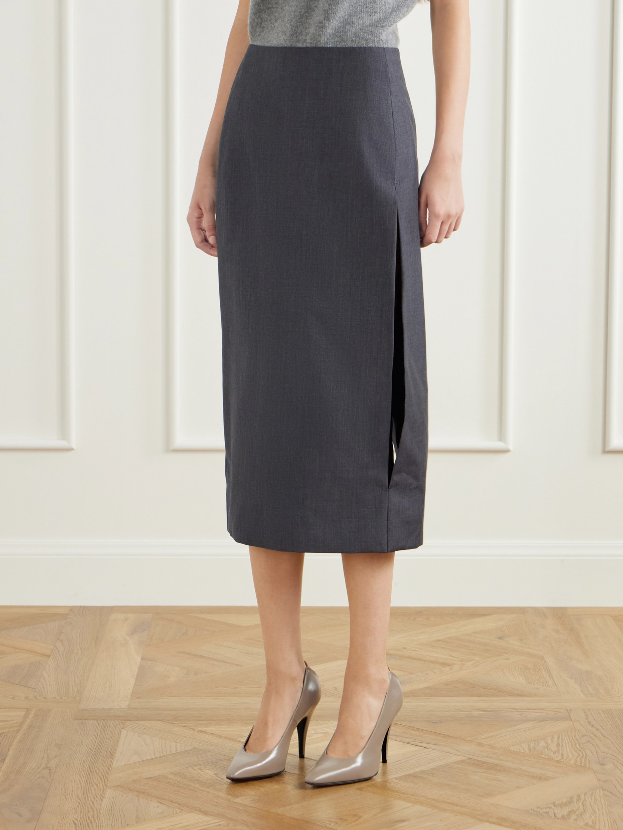 And Mohair-Blend Midi