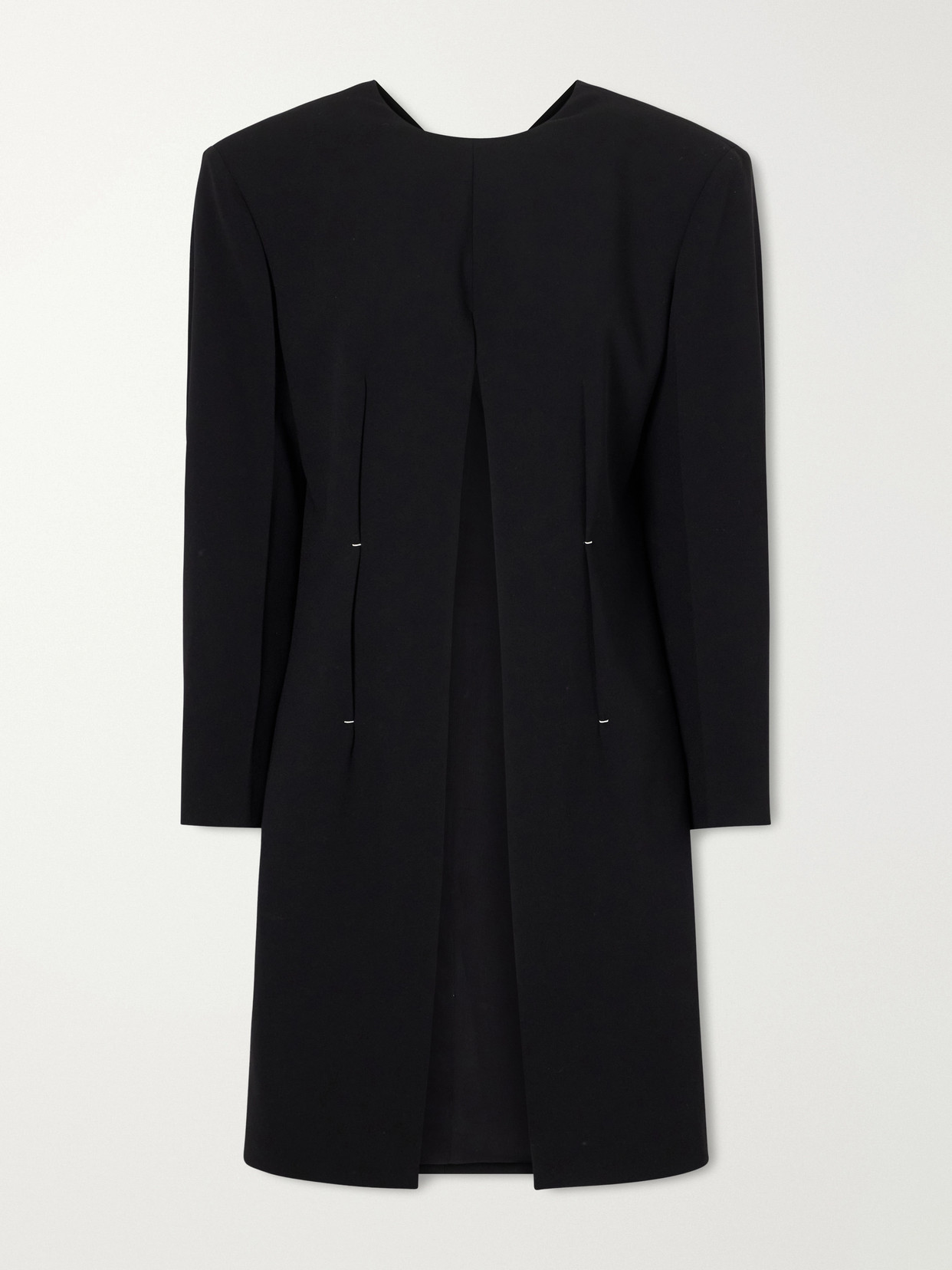 Jil Sander Pleated Wool Coat In Black