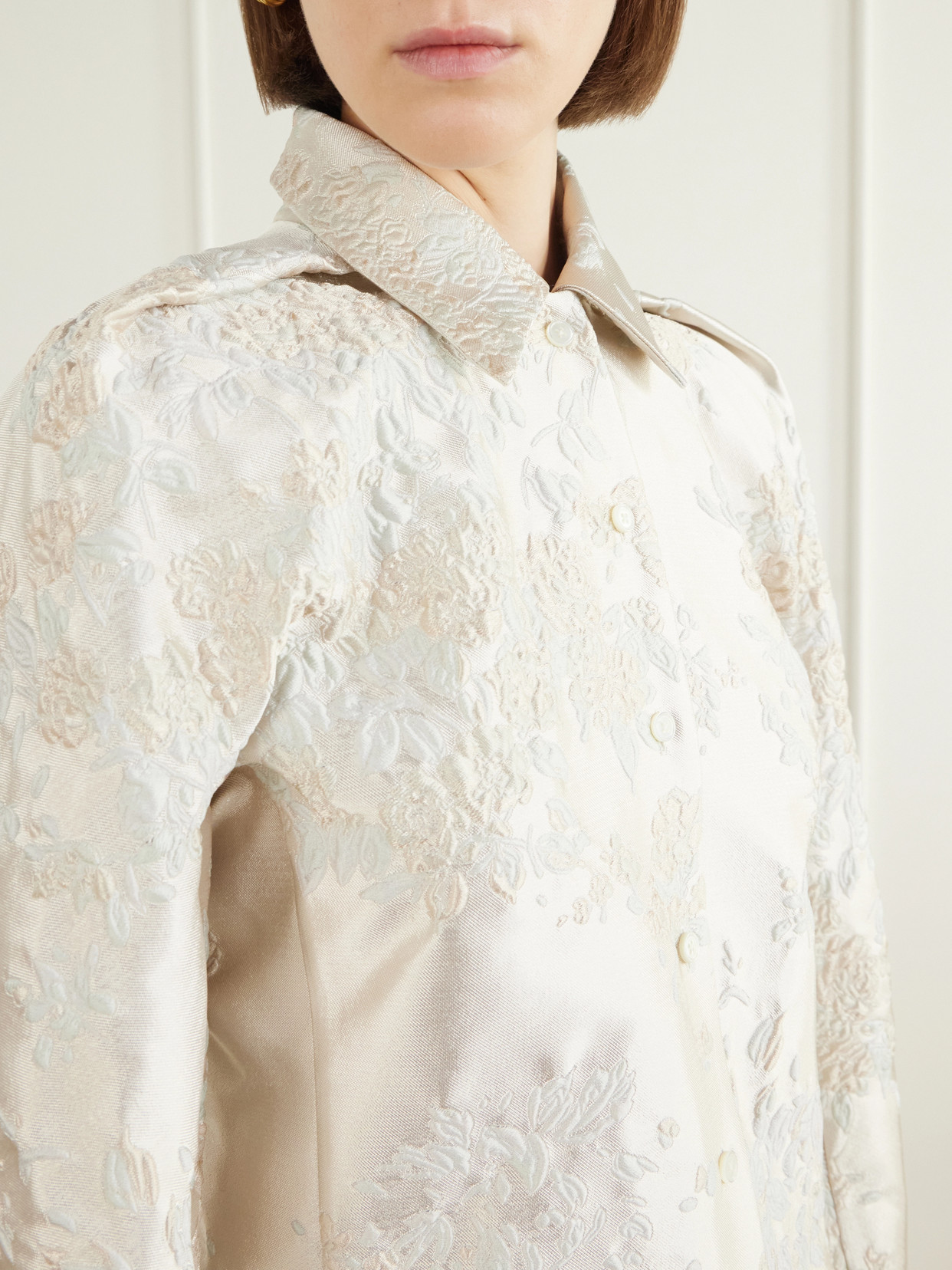Floral-Jacquard Shirt