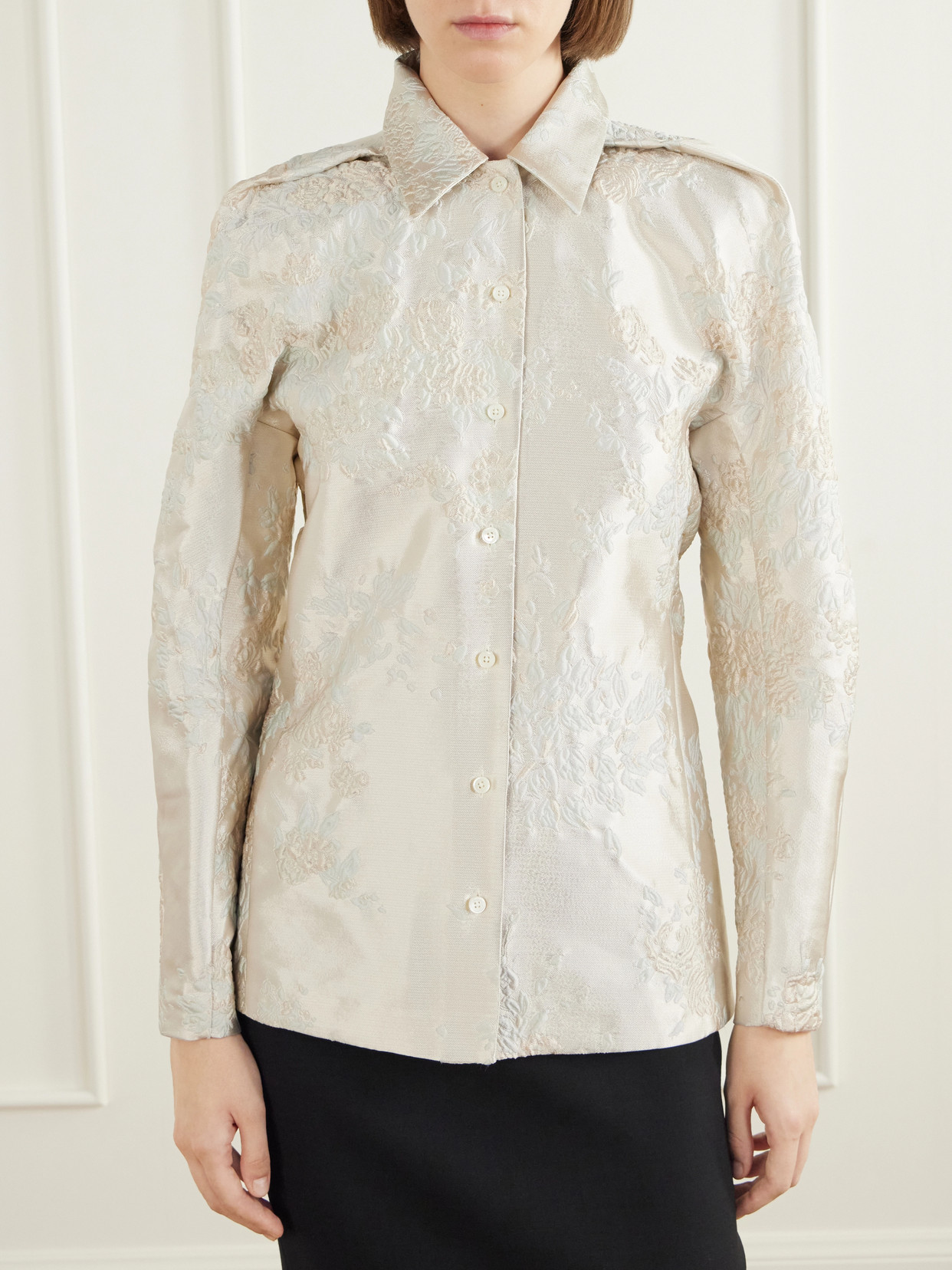Floral-Jacquard Shirt