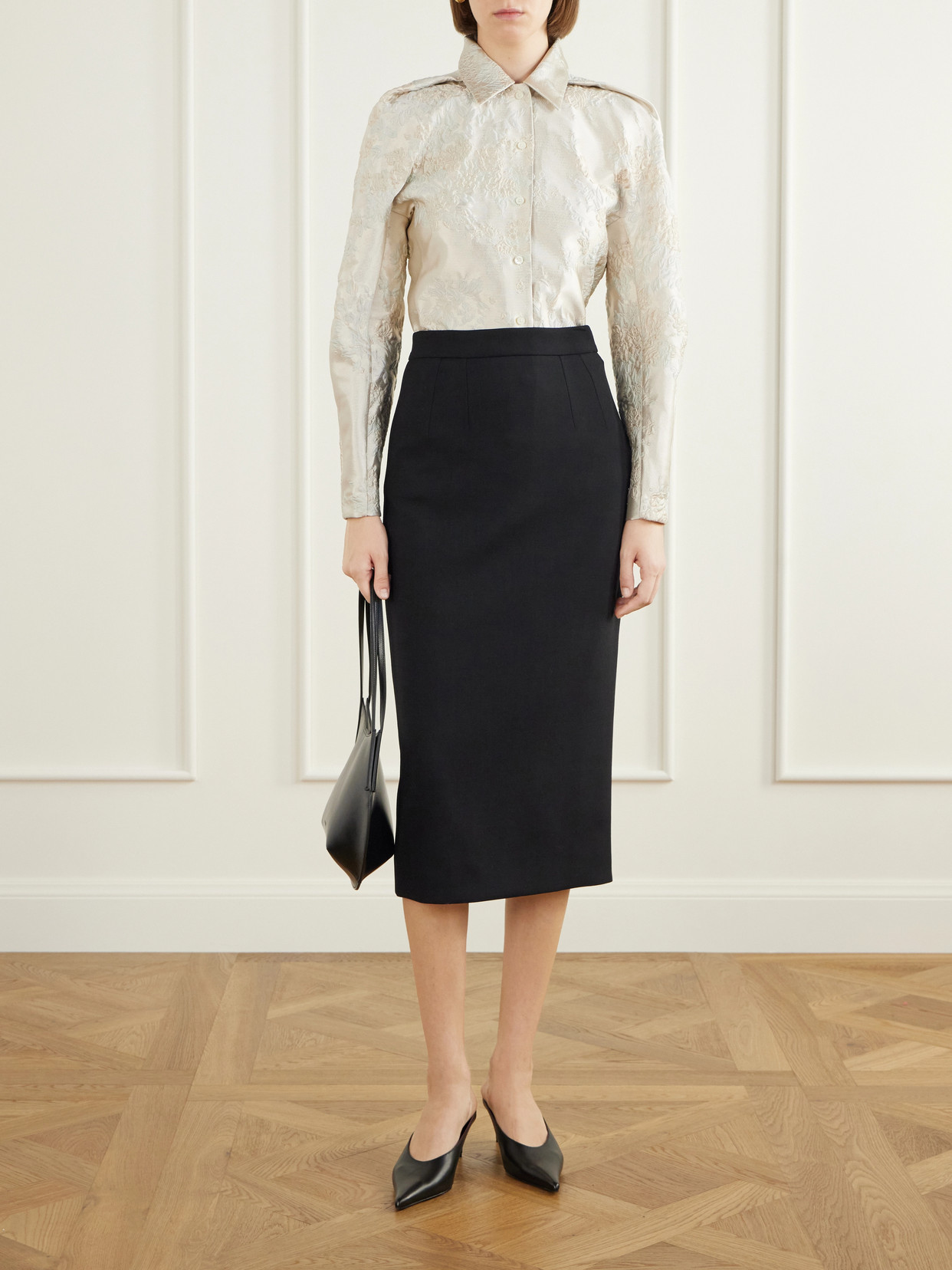Floral-Jacquard Shirt