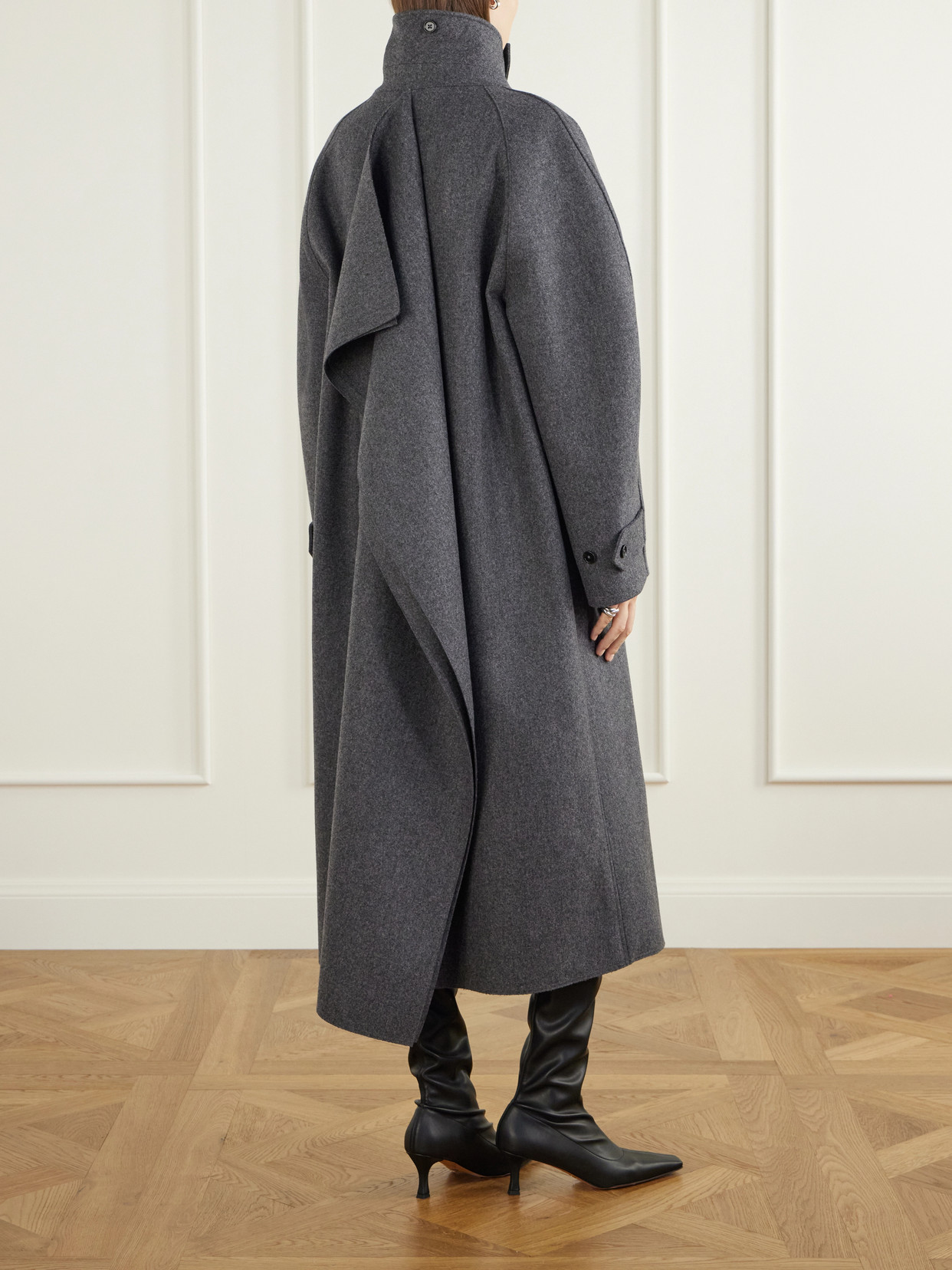 Jil Sander Wool-blend Coat In Gray