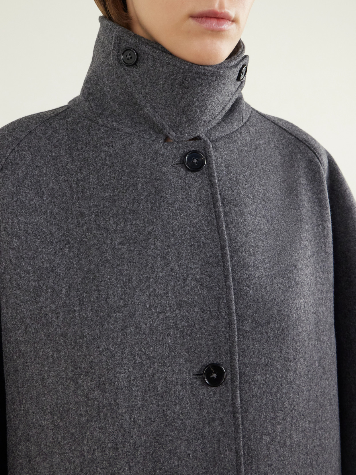 Jil Sander Wool-blend Coat In Gray