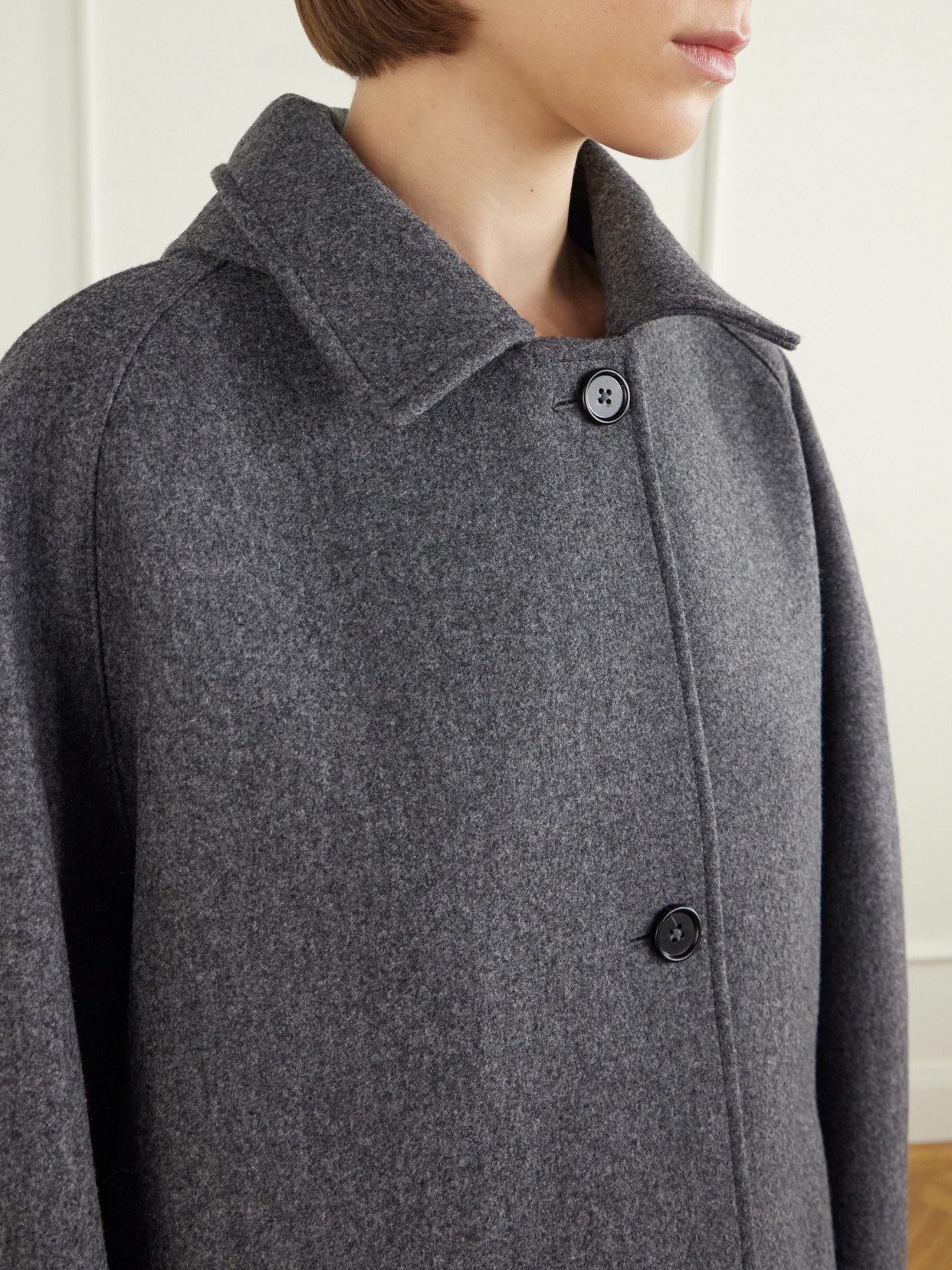 Jil Sander Wool-blend Coat In Gray