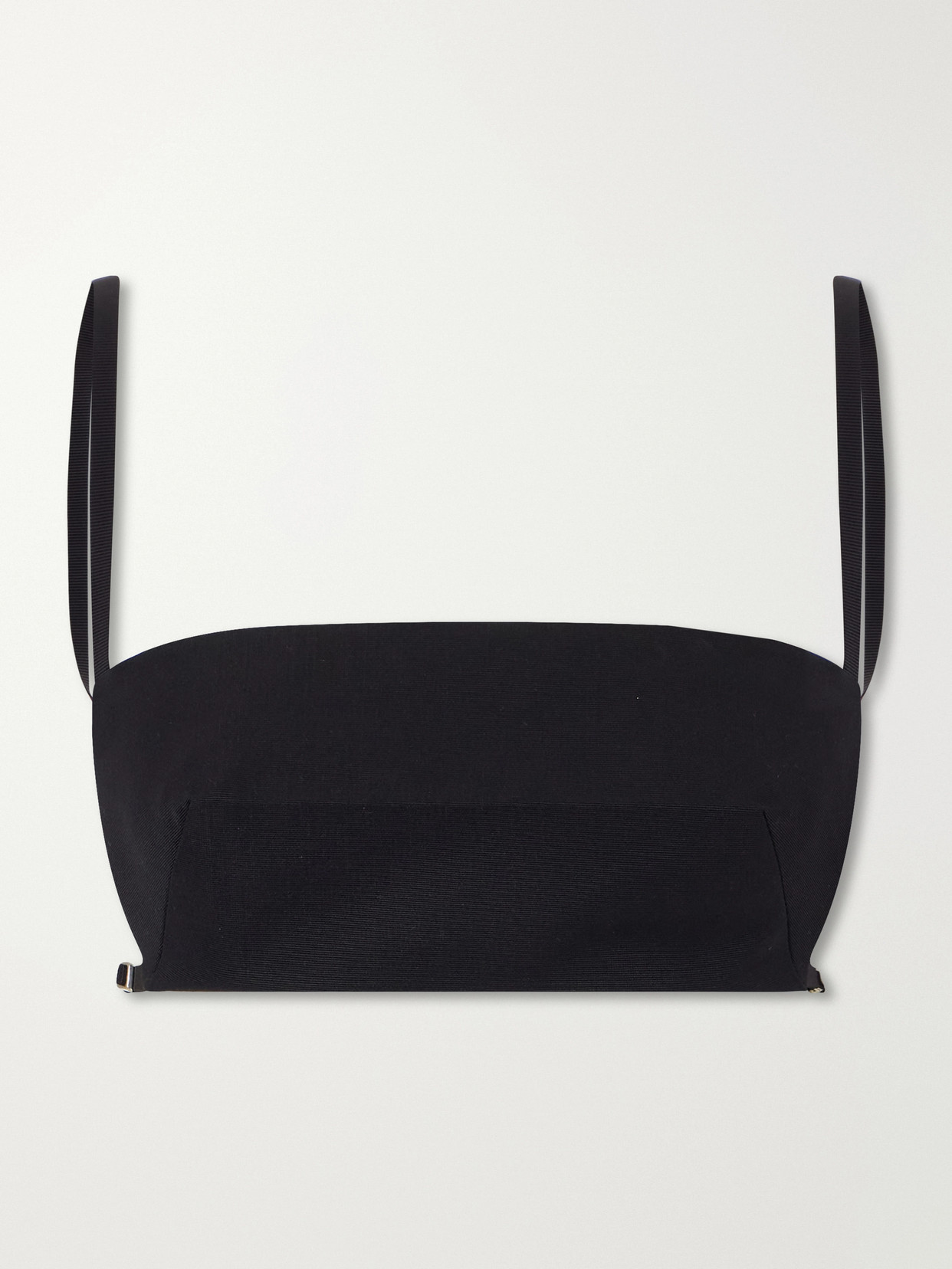 Jil Sander Cropped Wool And Silk-blend Top In Black