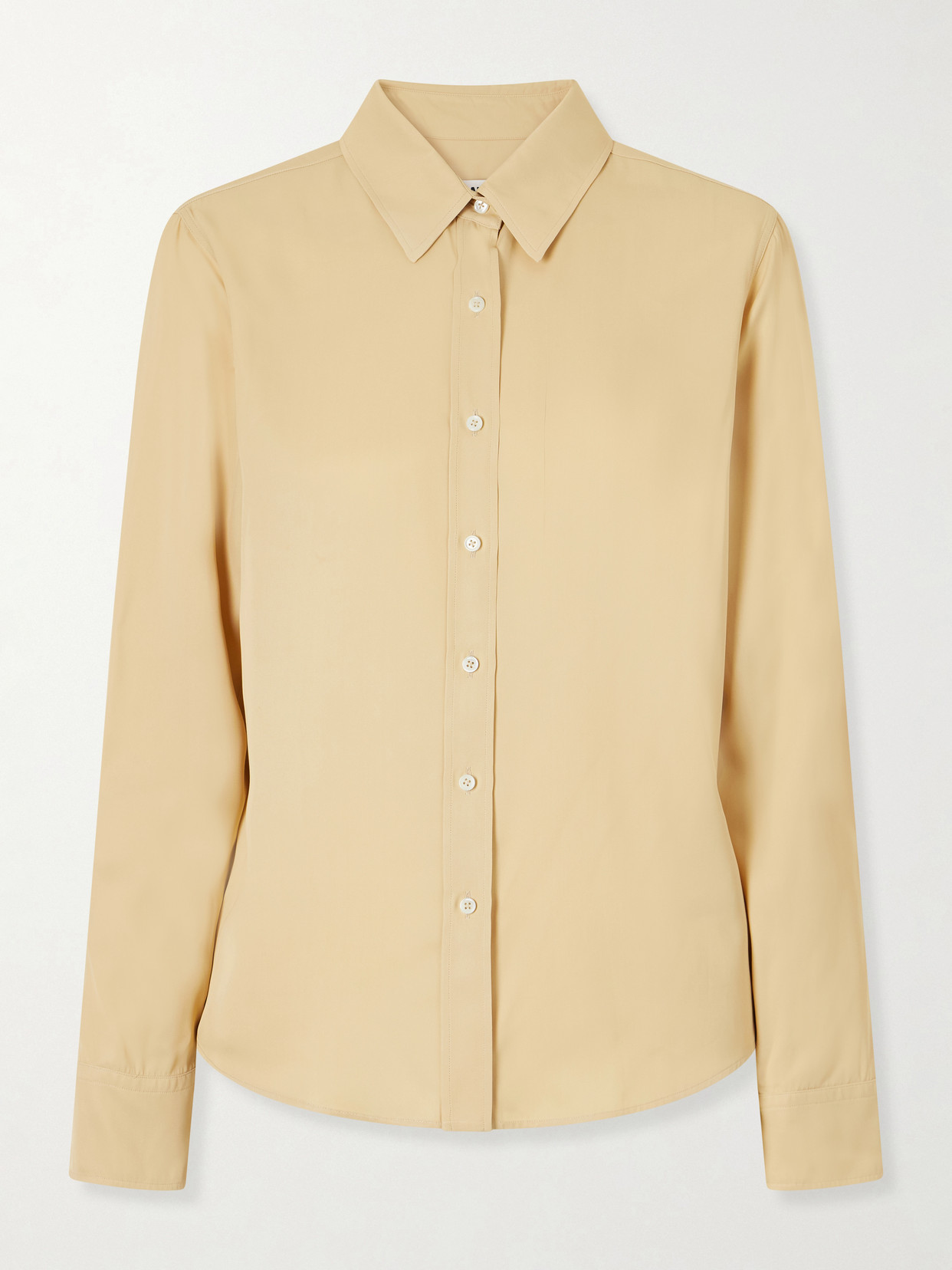 Jil Sander Satin Shirt In Neutral