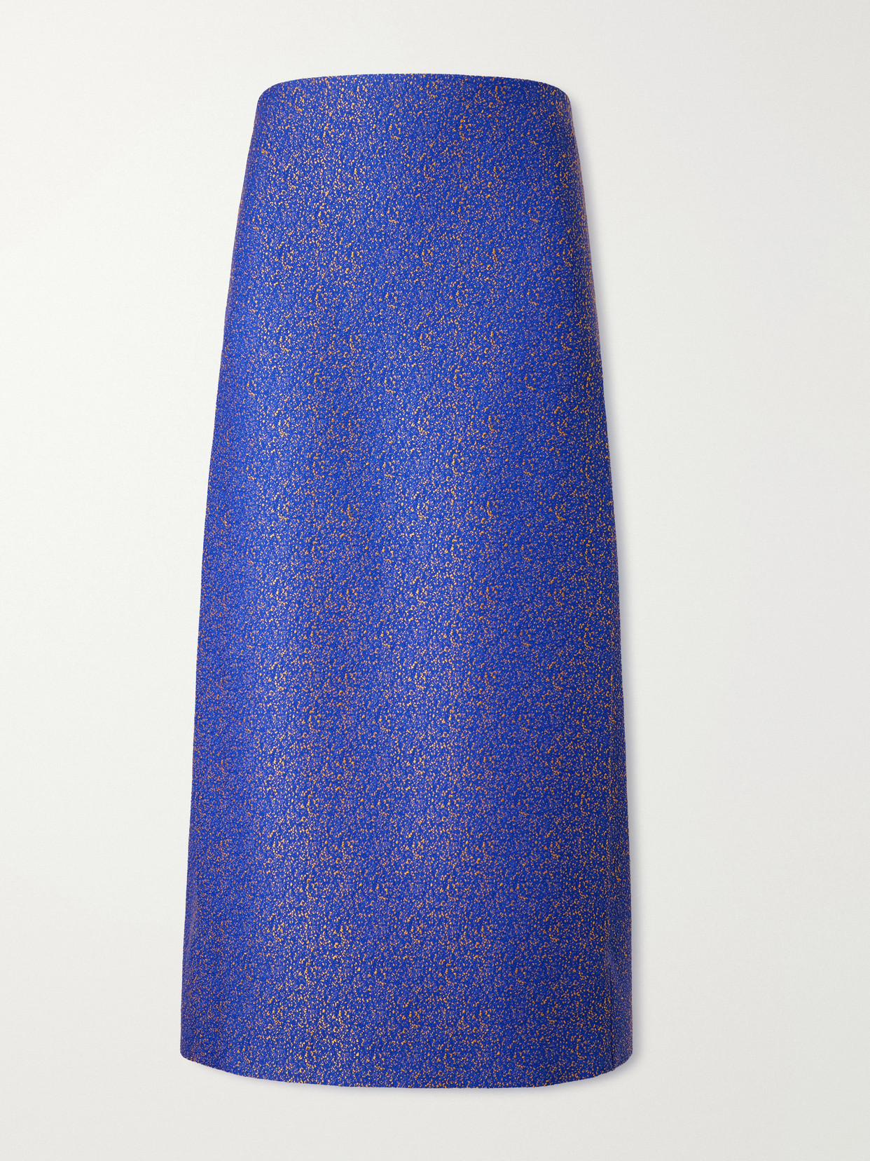 Jil Sander Draped Jacquard Midi Skirt In Blue