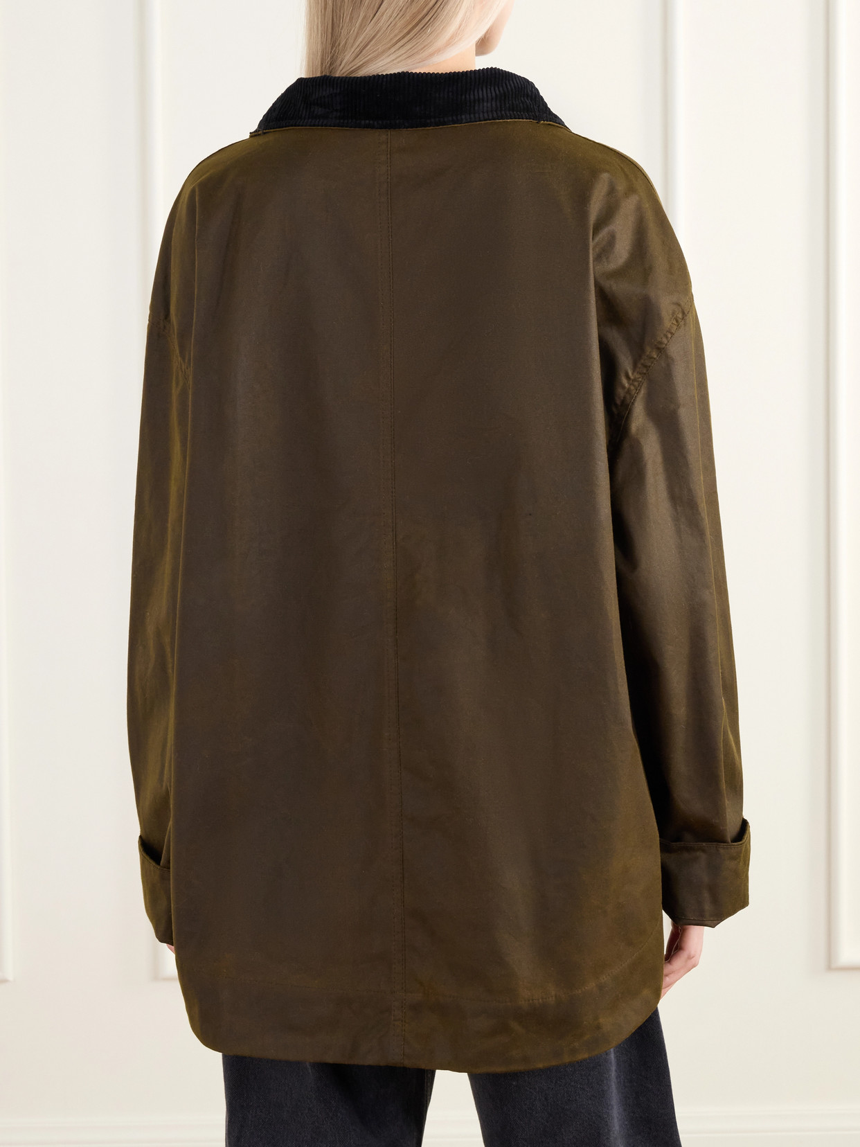 Country Corduroy-Trimmed Cotton-Gabardine Jacket