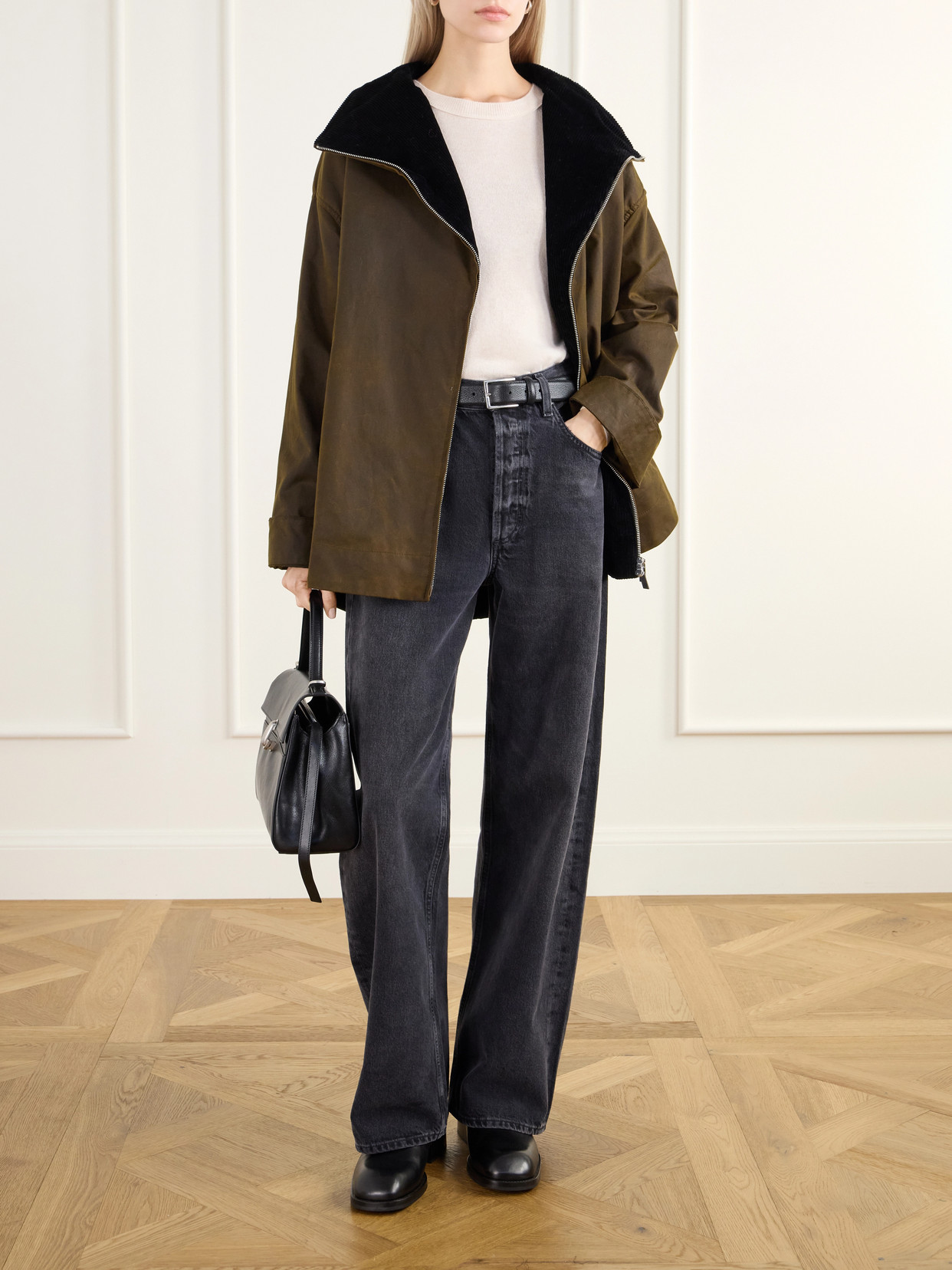 Country Corduroy-Trimmed Cotton-Gabardine Jacket