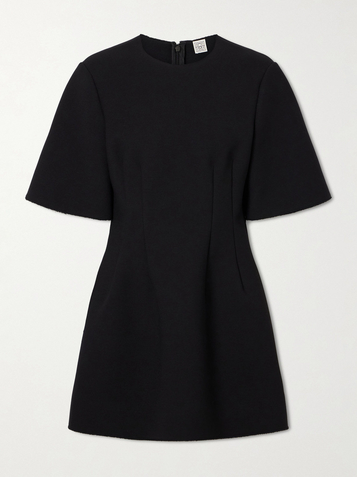 Totême Crepe Mini Dress In Black