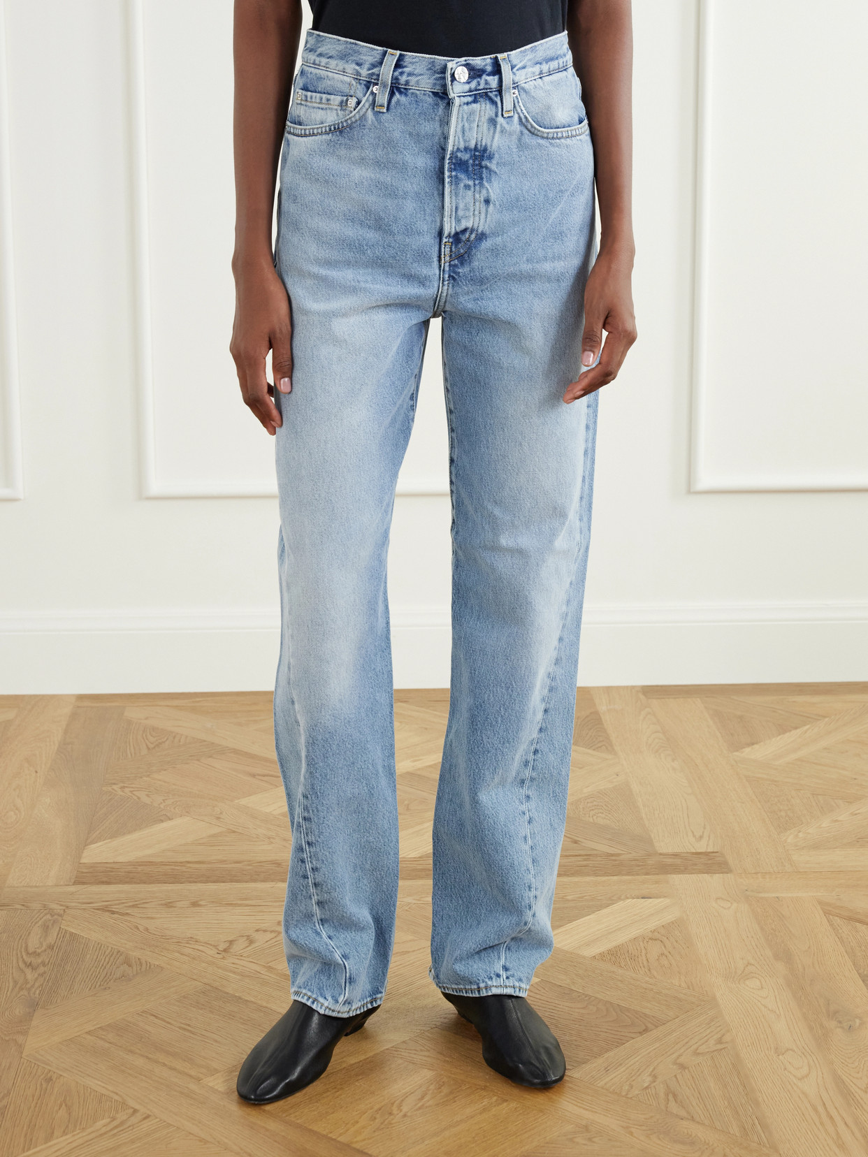 Mid-Rise Straight-Leg Organic Jeans