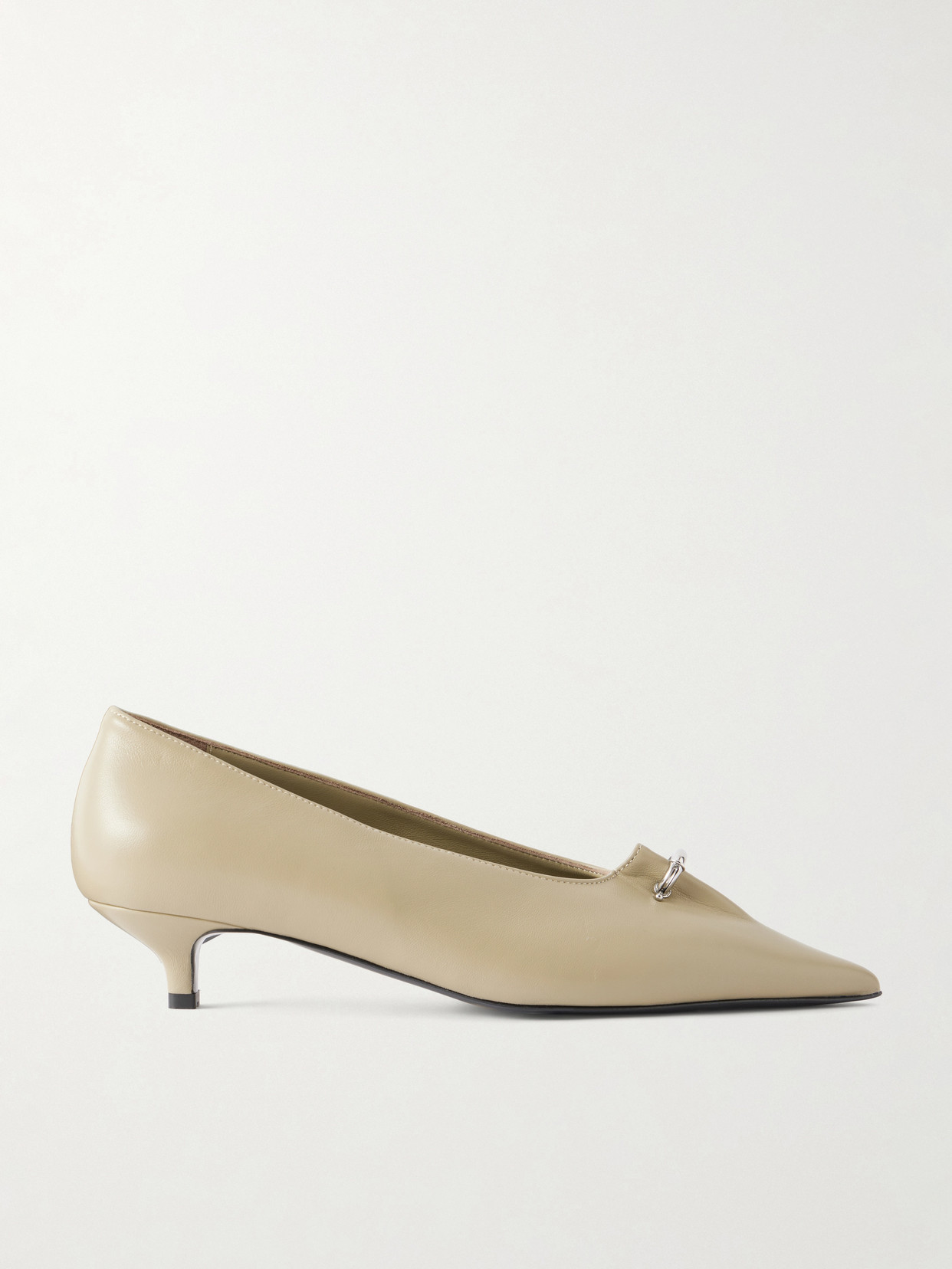 Totême 35 Embellished Leather Pumps In Neutrals