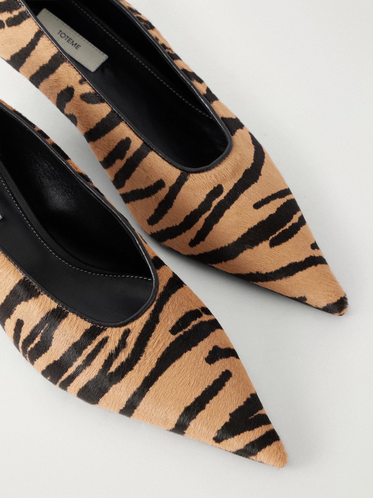 Sharp 35 Tiger-Print Calf-Hair Pumps