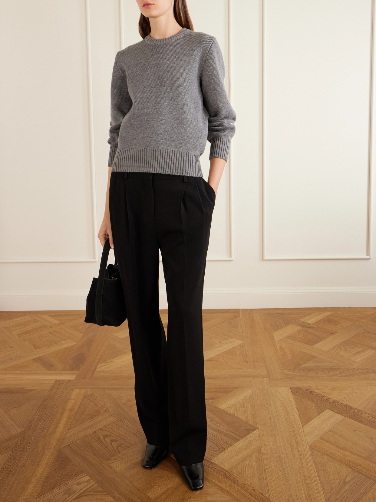 Belted Suede Tote