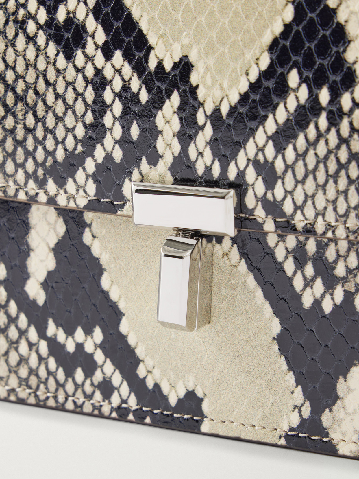 Totême T-lock Snake-effect Leather Shoulder Bag In Multi