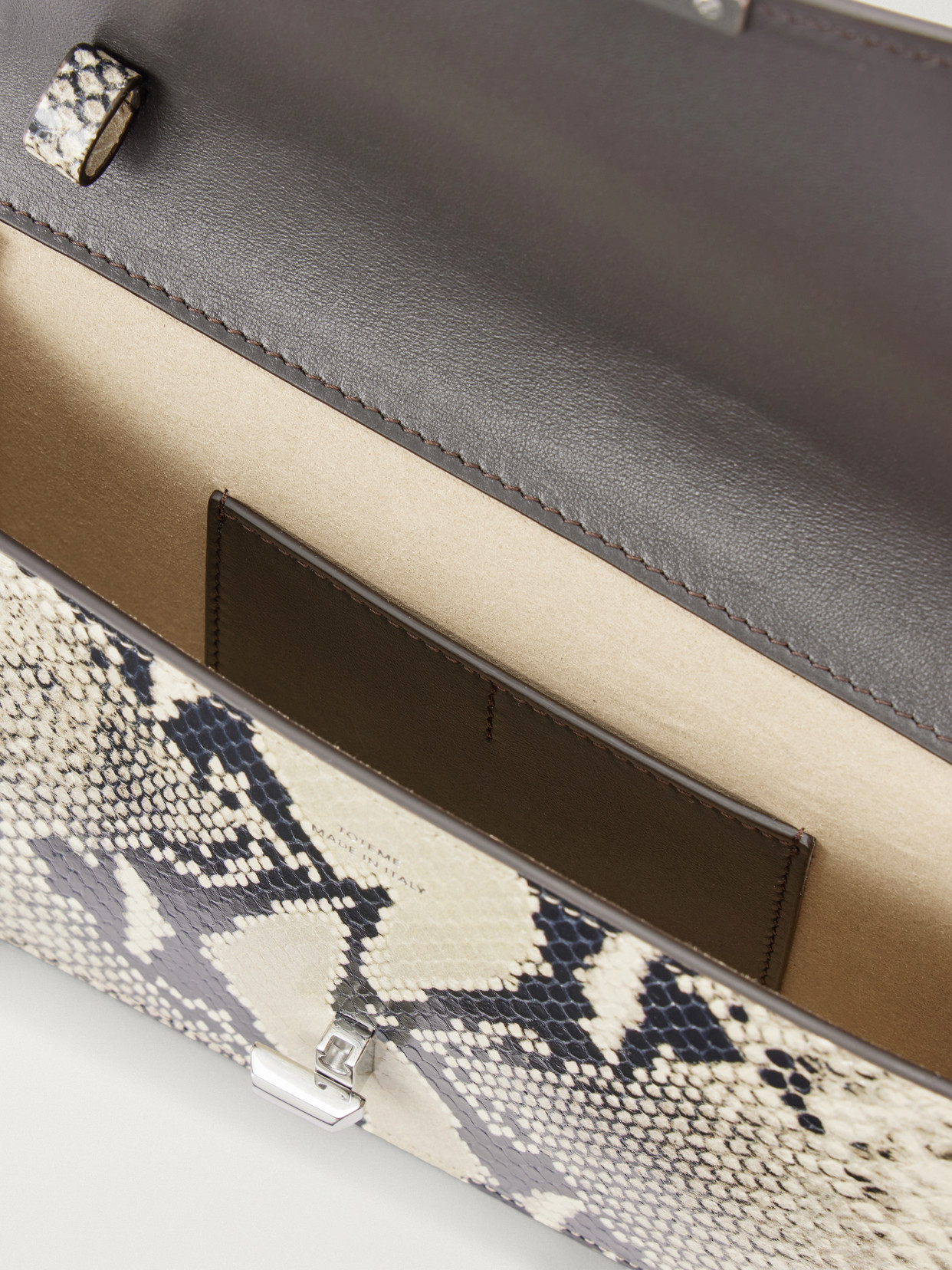Totême T-lock Snake-effect Leather Shoulder Bag In Multi