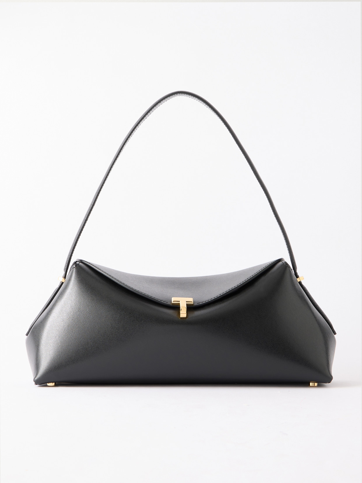 Totême Palmellato Leather Shoulder Bag In Black