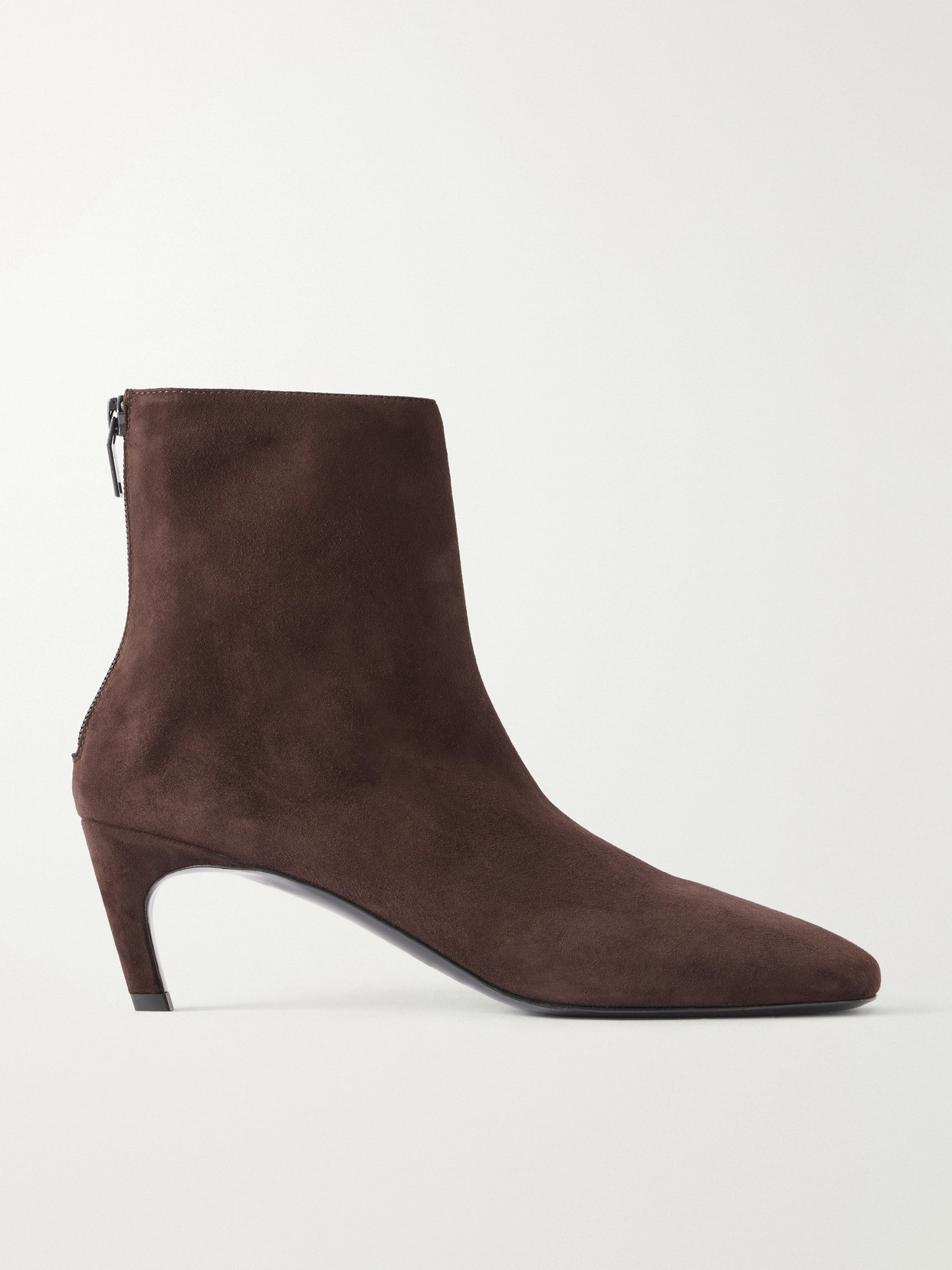 Totême 55 Suede Ankle Boots In Brown