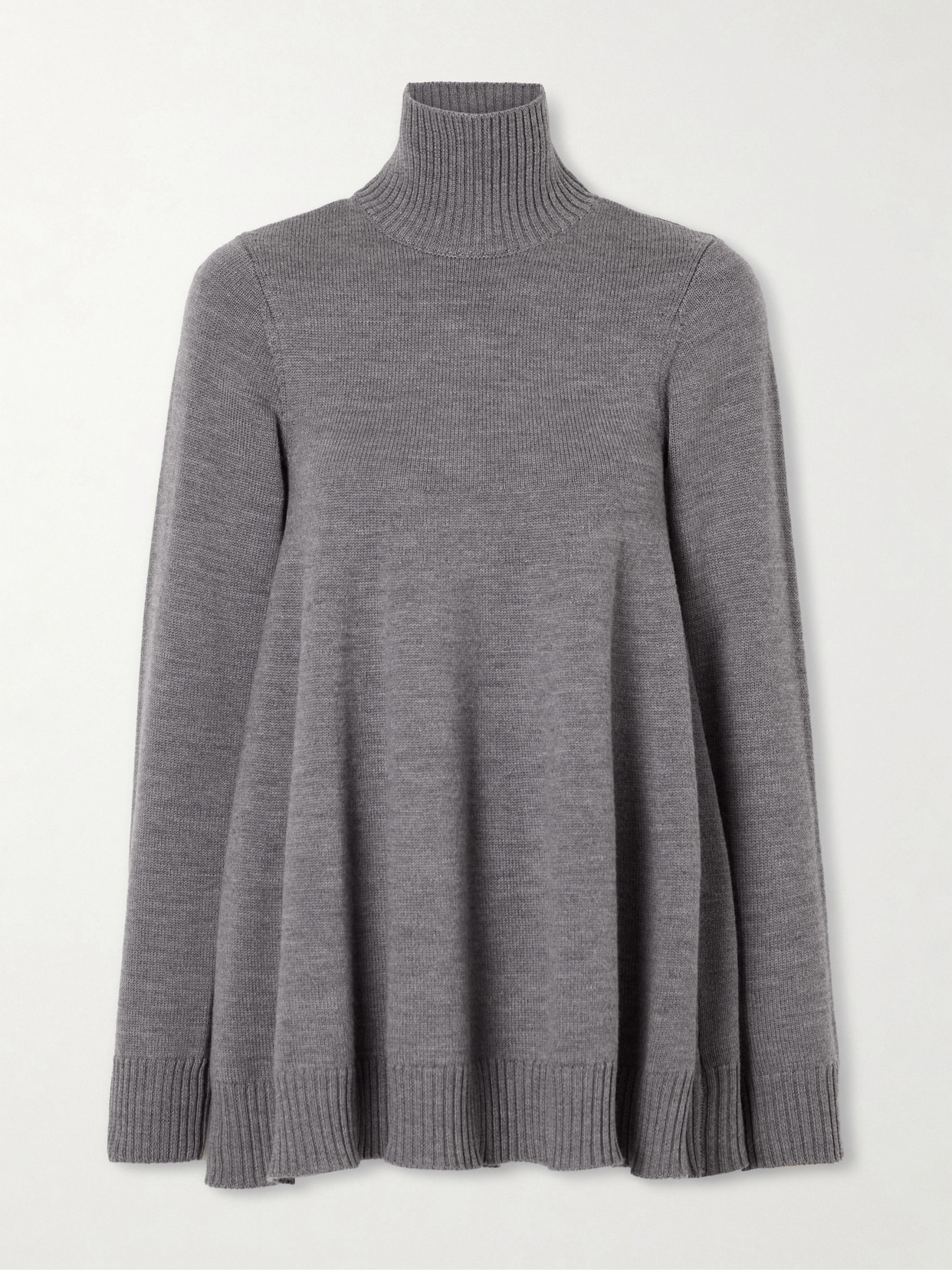 Totême Wool-blend Turtleneck Sweater In Gray