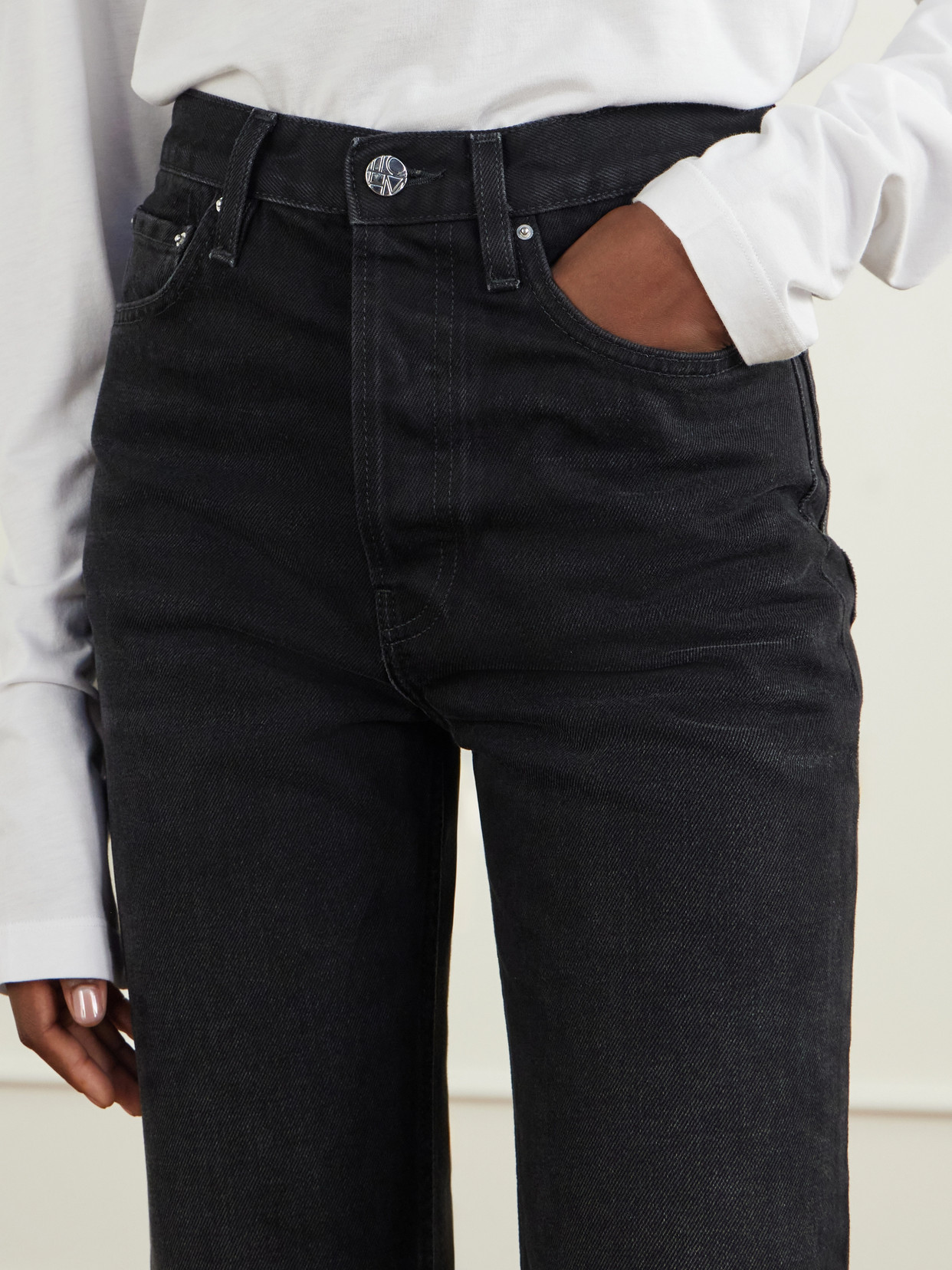 Classic Cut High-Rise Slim-Leg Jeans