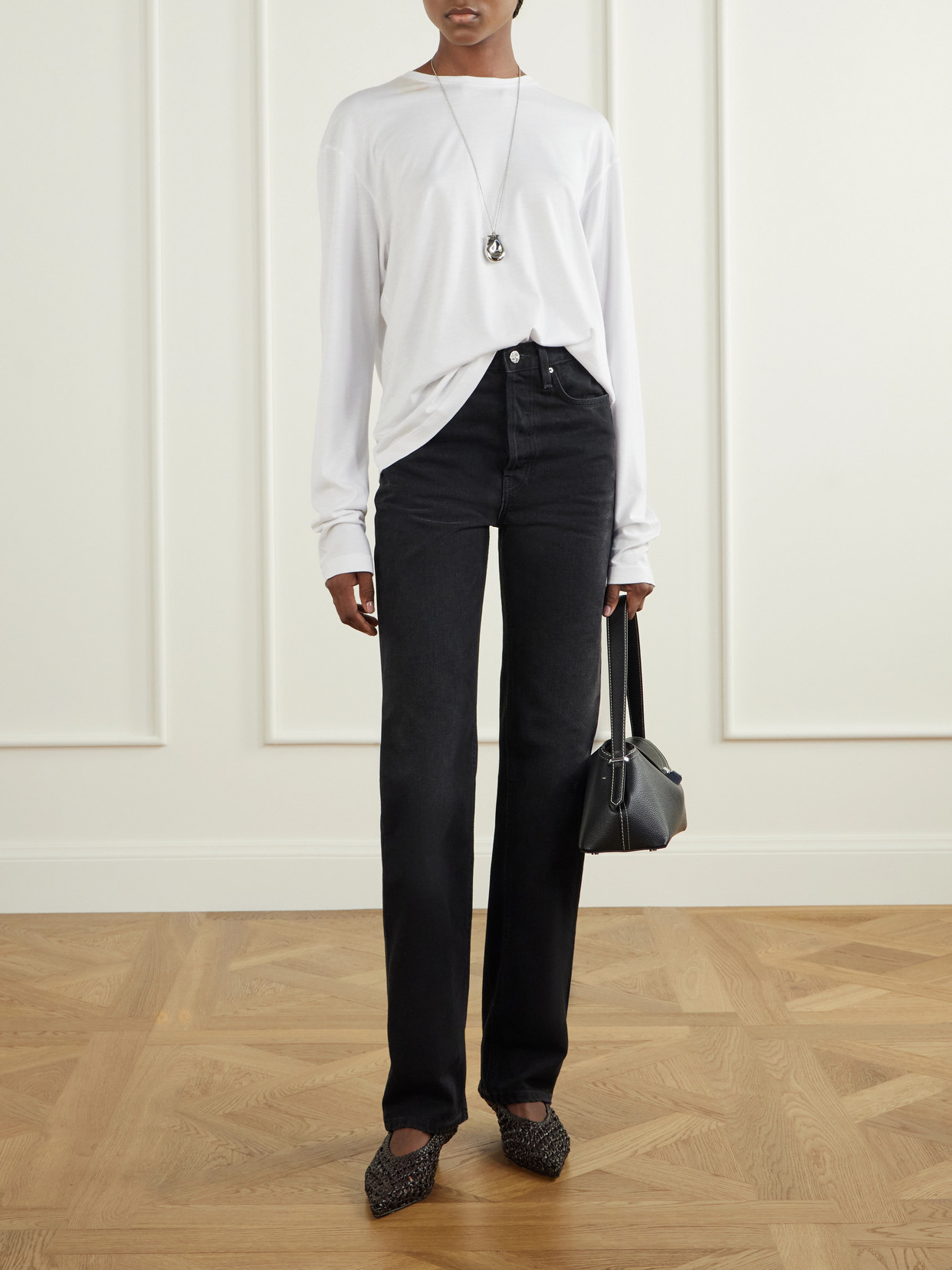 Classic Cut High-Rise Slim-Leg Jeans
