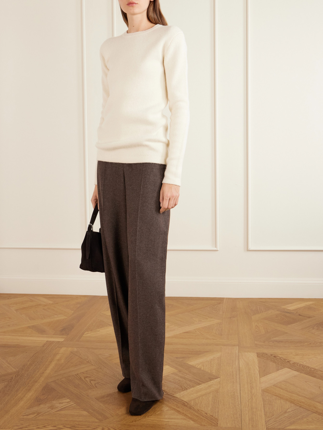 Silk, Alpaca And Cashmere-Blend Sweater