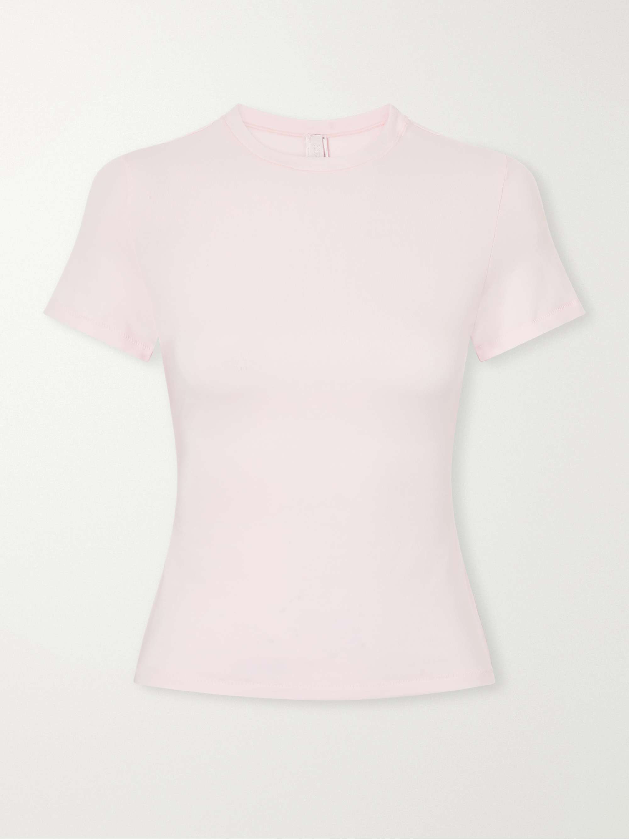 SKIMS Stretch-cotton jersey T-shirt - Light Heather Gray