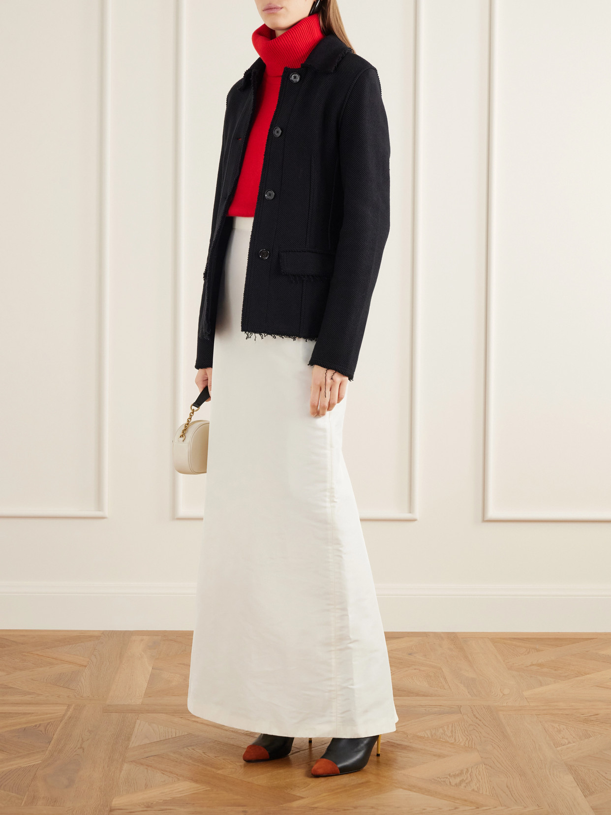 Brushed Wool-Blend Turtleneck Sweater