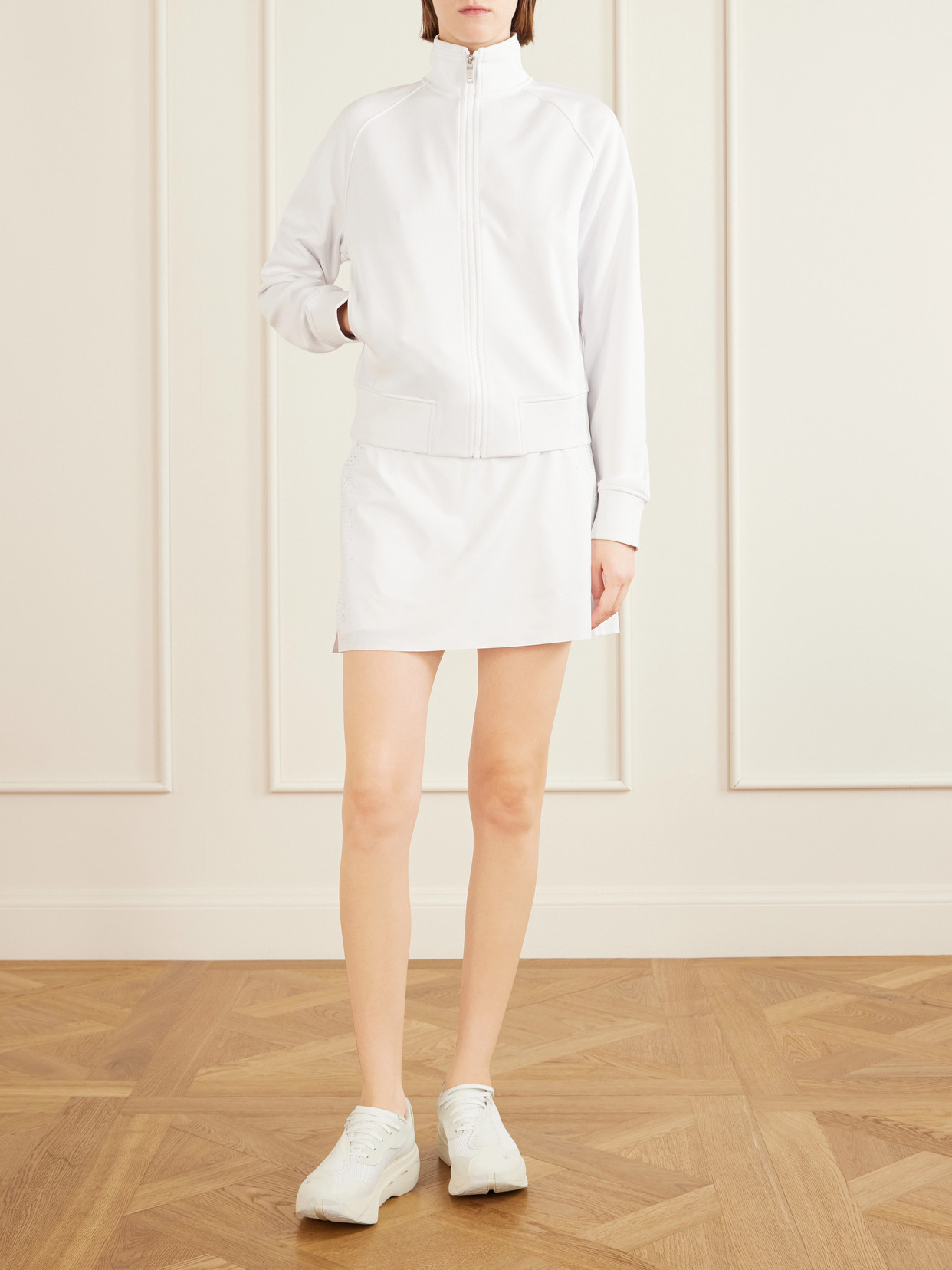 Courtside Logo-Embroidered Recycled Shell Tennis Jacket