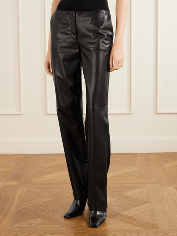 TOTEME Leather straight-leg pants