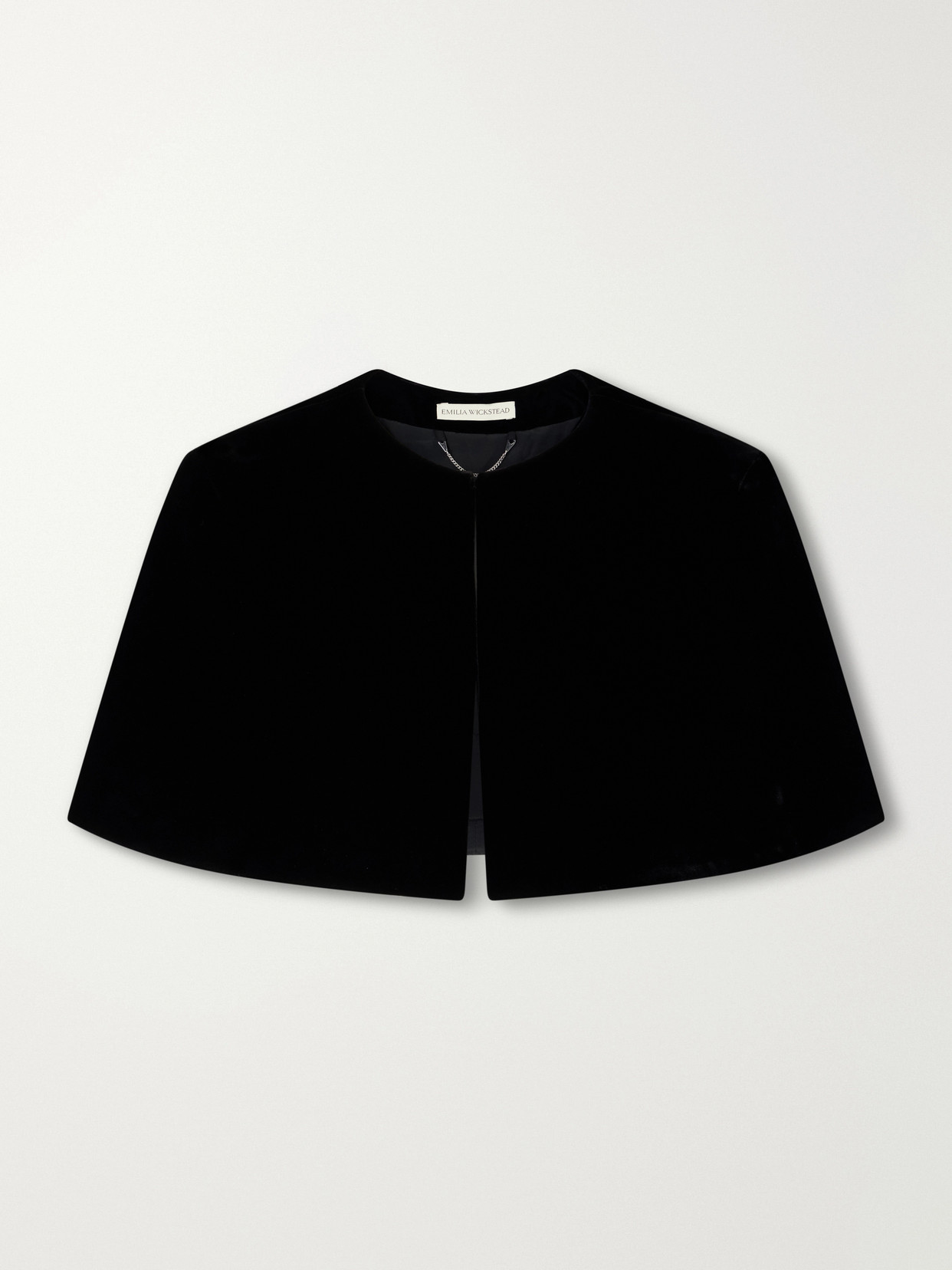 Domie Cropped Velvet Cape