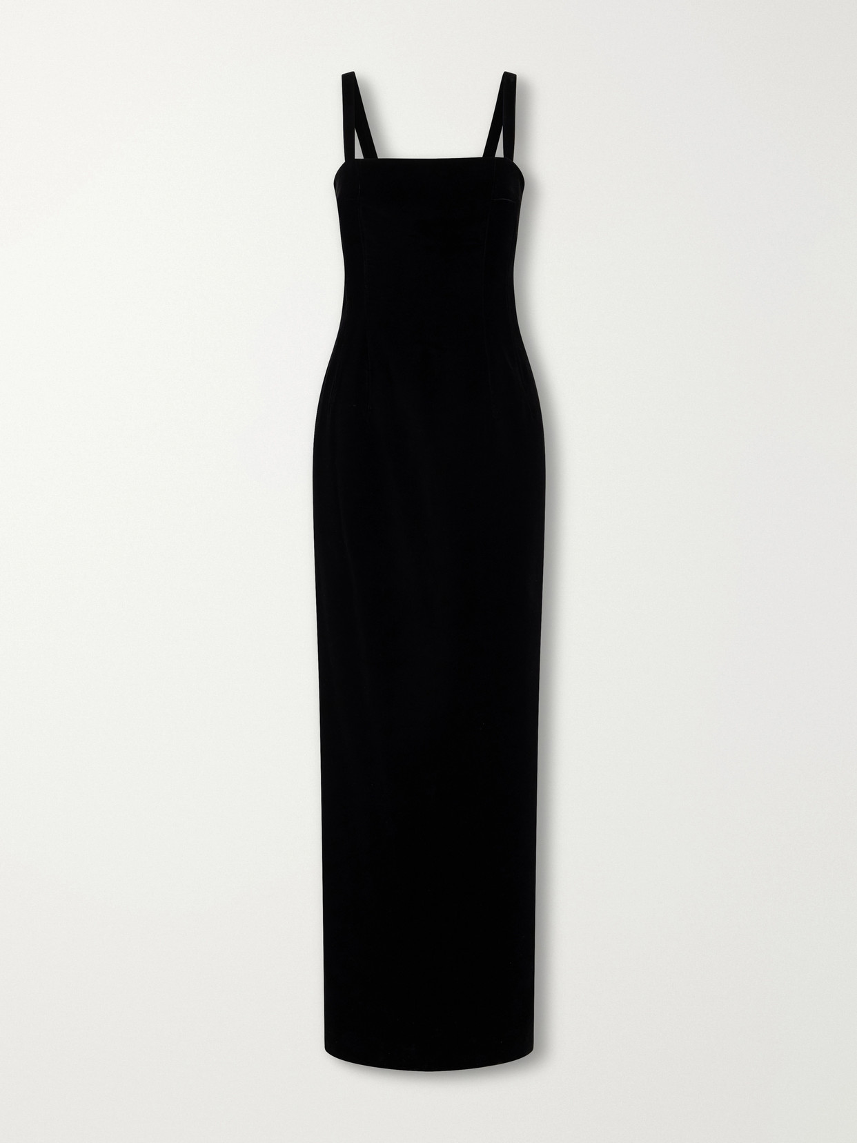 Emilia Wickstead Regina Velvet Gown In Black