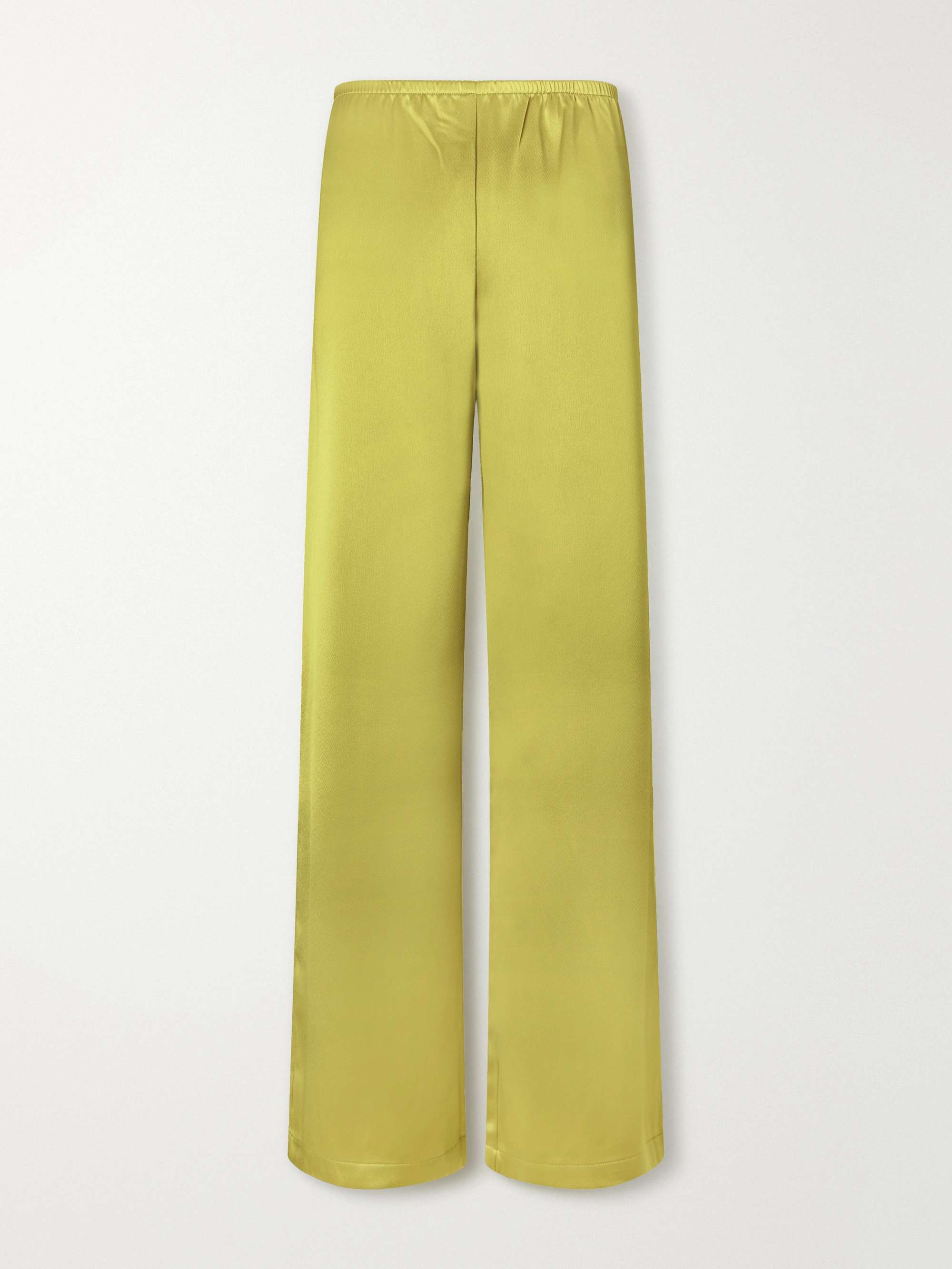 LESET Barb satin wide-leg pants