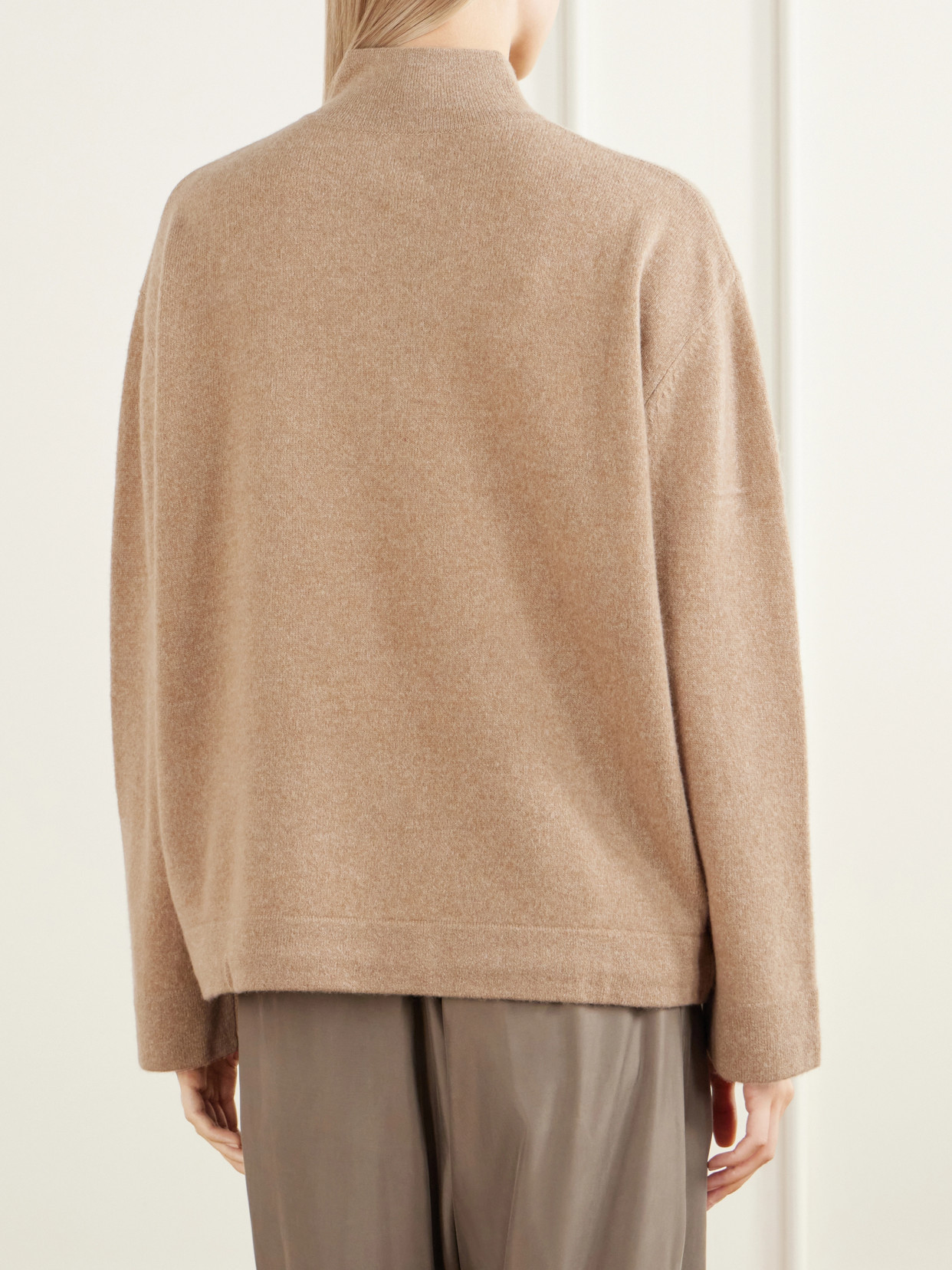 Jesse Drawstring Wool Half-Zip Sweatshirt