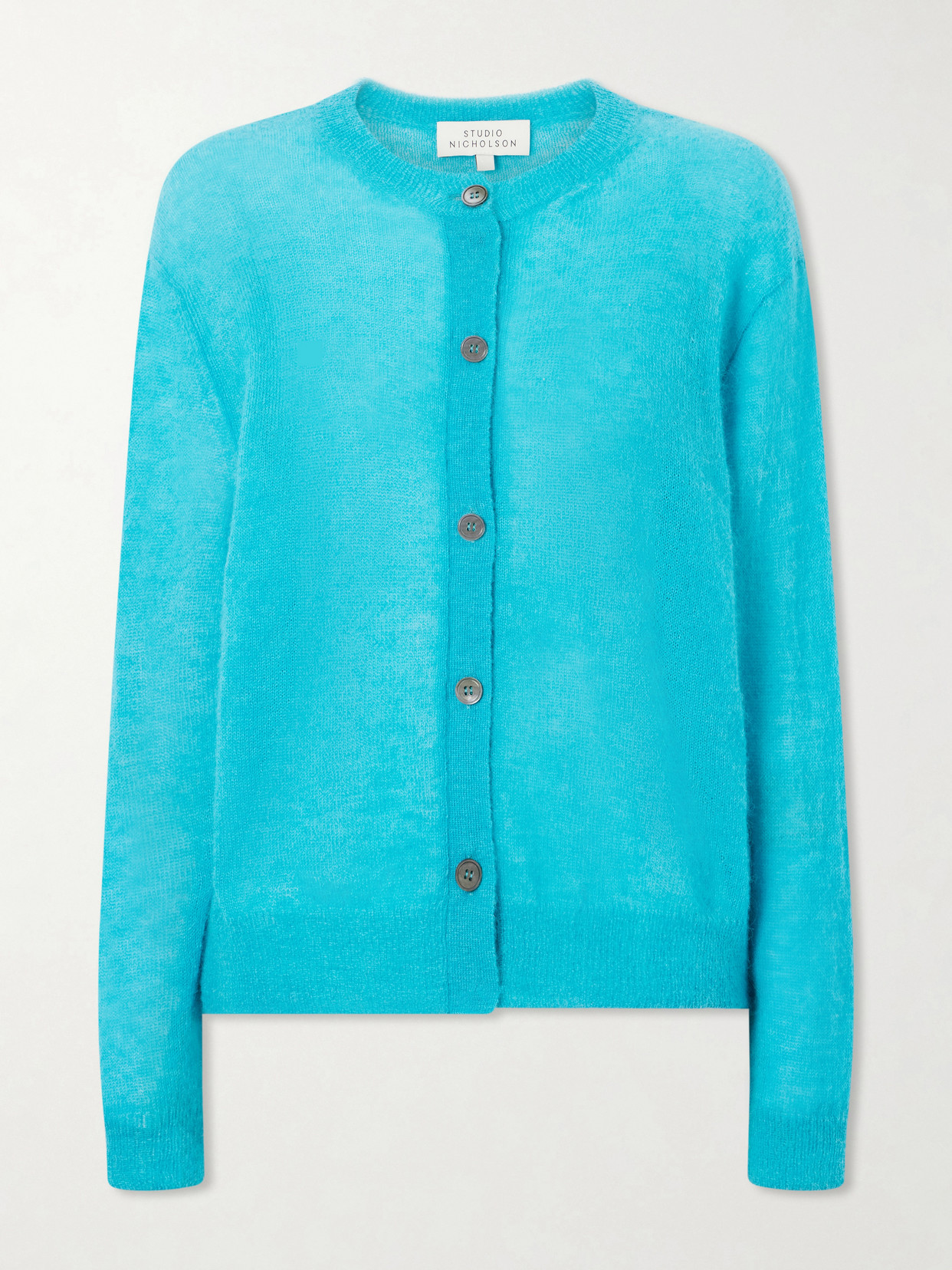 Studio Nicholson Callen Knitted Cardigan In Blue