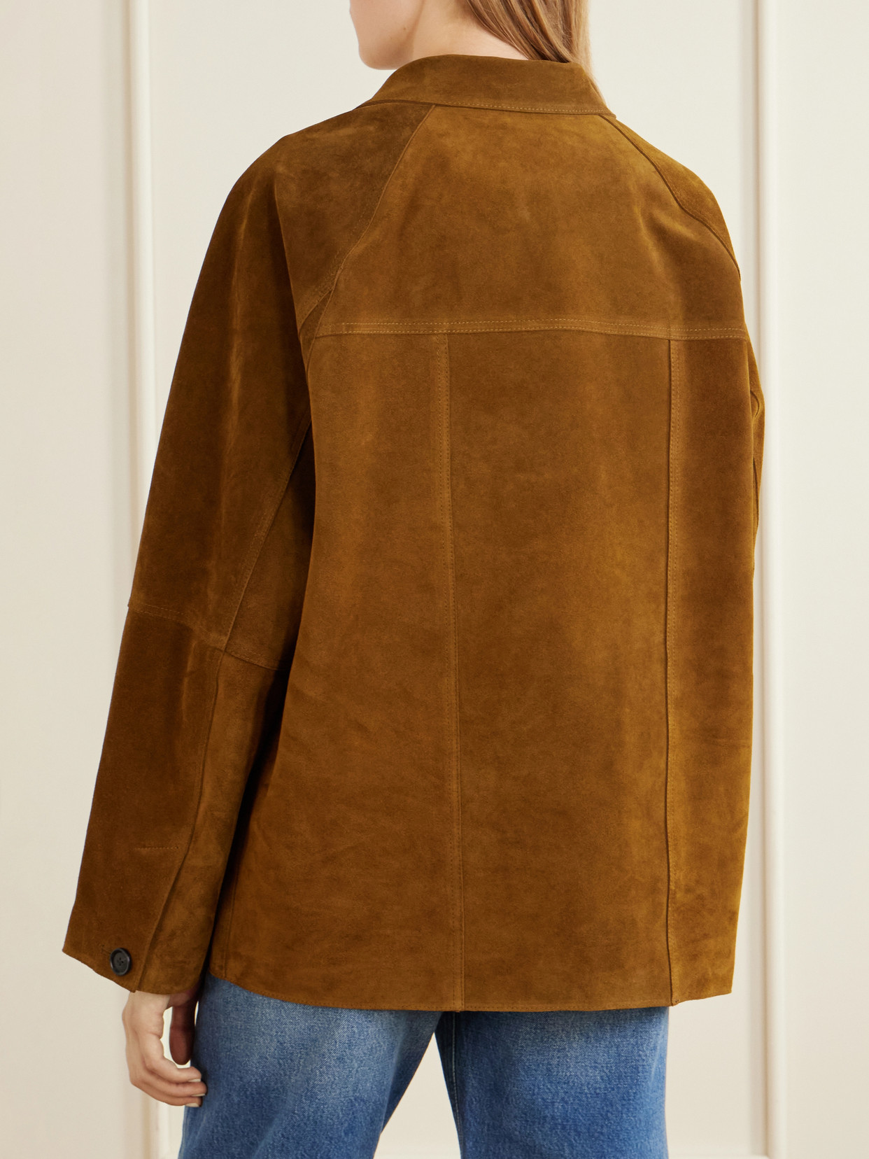 Studio Nicholson Bowe Suede Jacket In Brown