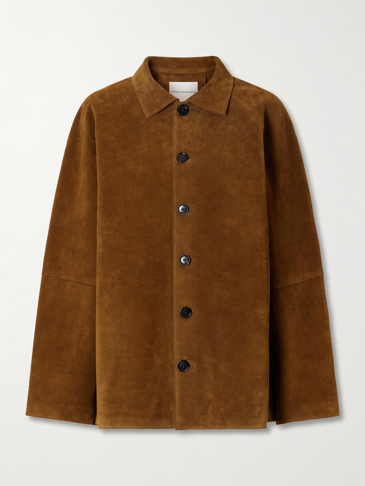 Studio Nicholson Bowe Suede Jacket In Brown
