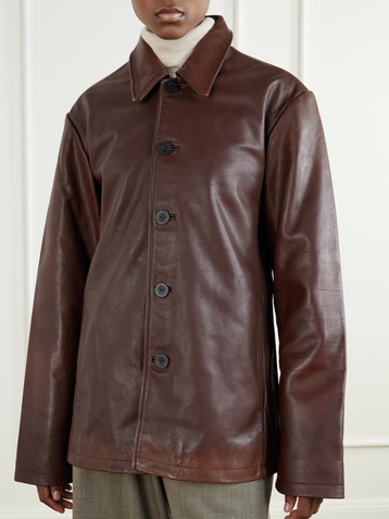 STUDIO NICHOLSON Landau leather jacket