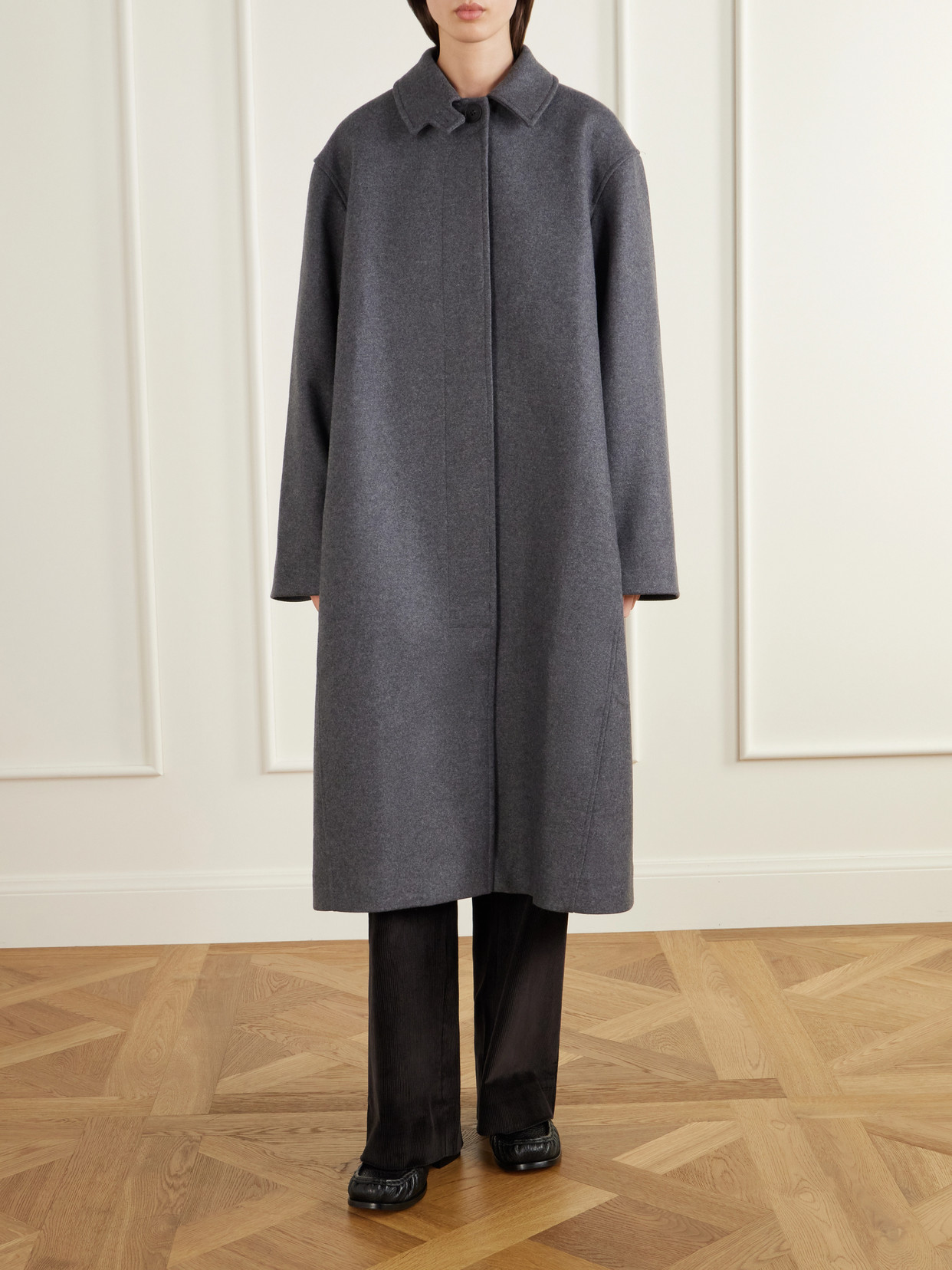 Ria Melton Wool-Blend Coat