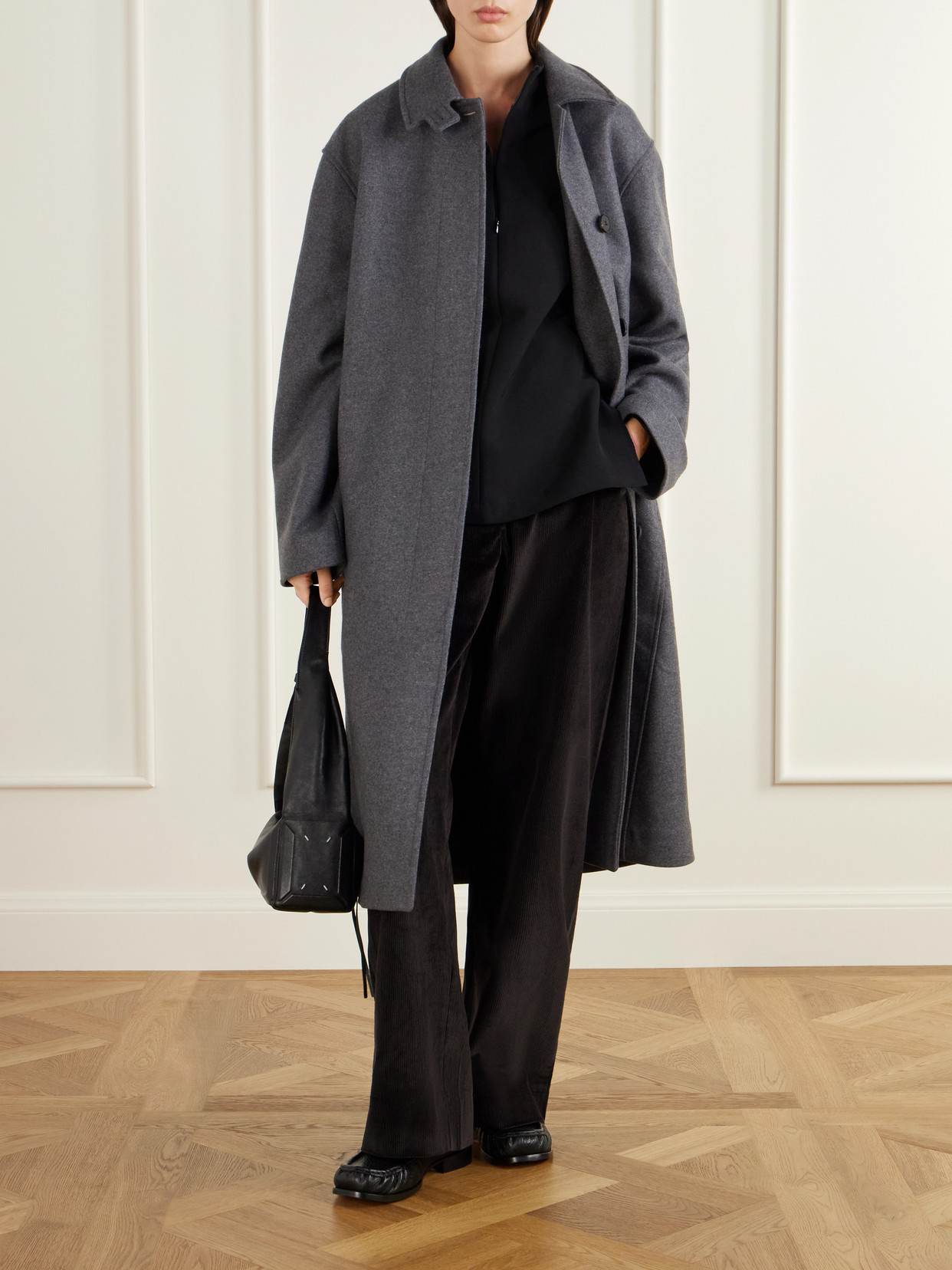 Ria Melton Wool-Blend Coat
