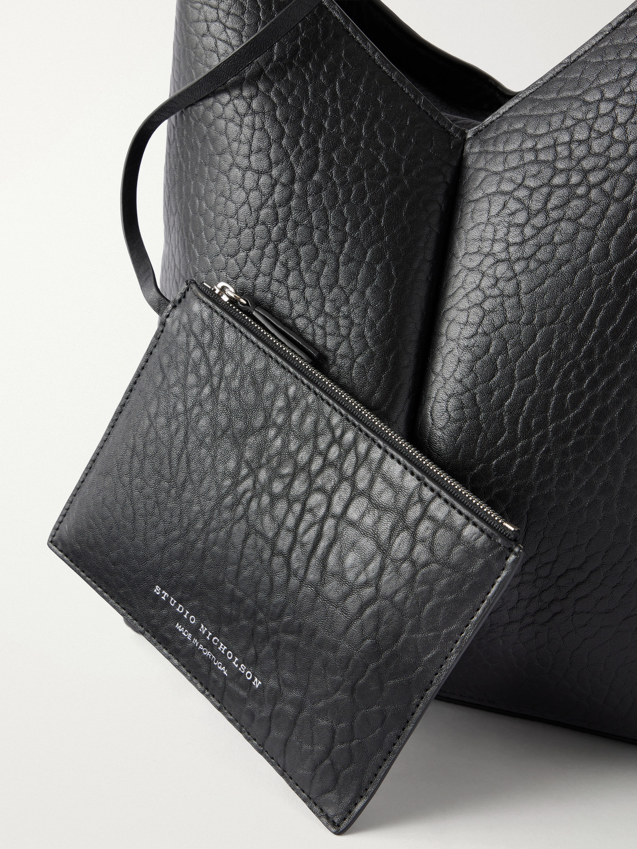 Studio Nicholson Hoho Leather Tote In Black