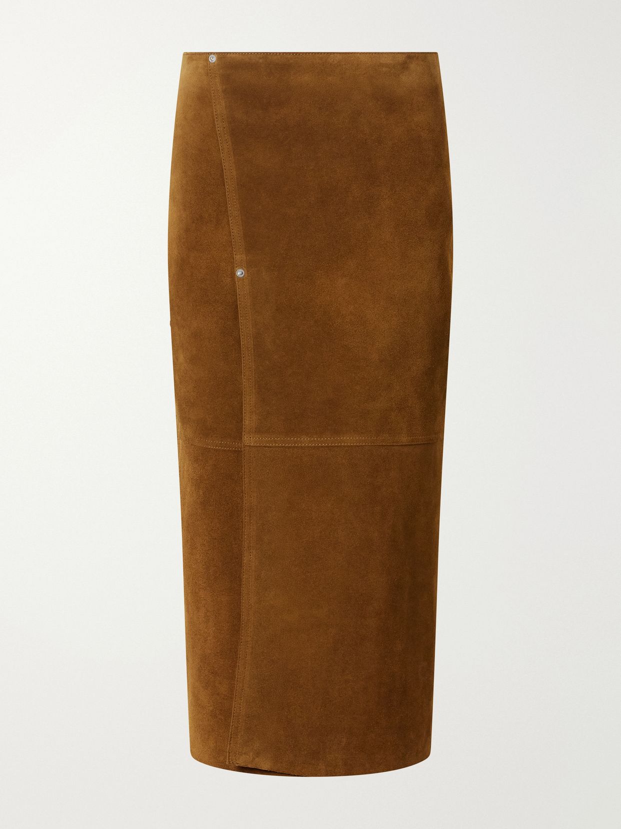 melete suede midi skirt