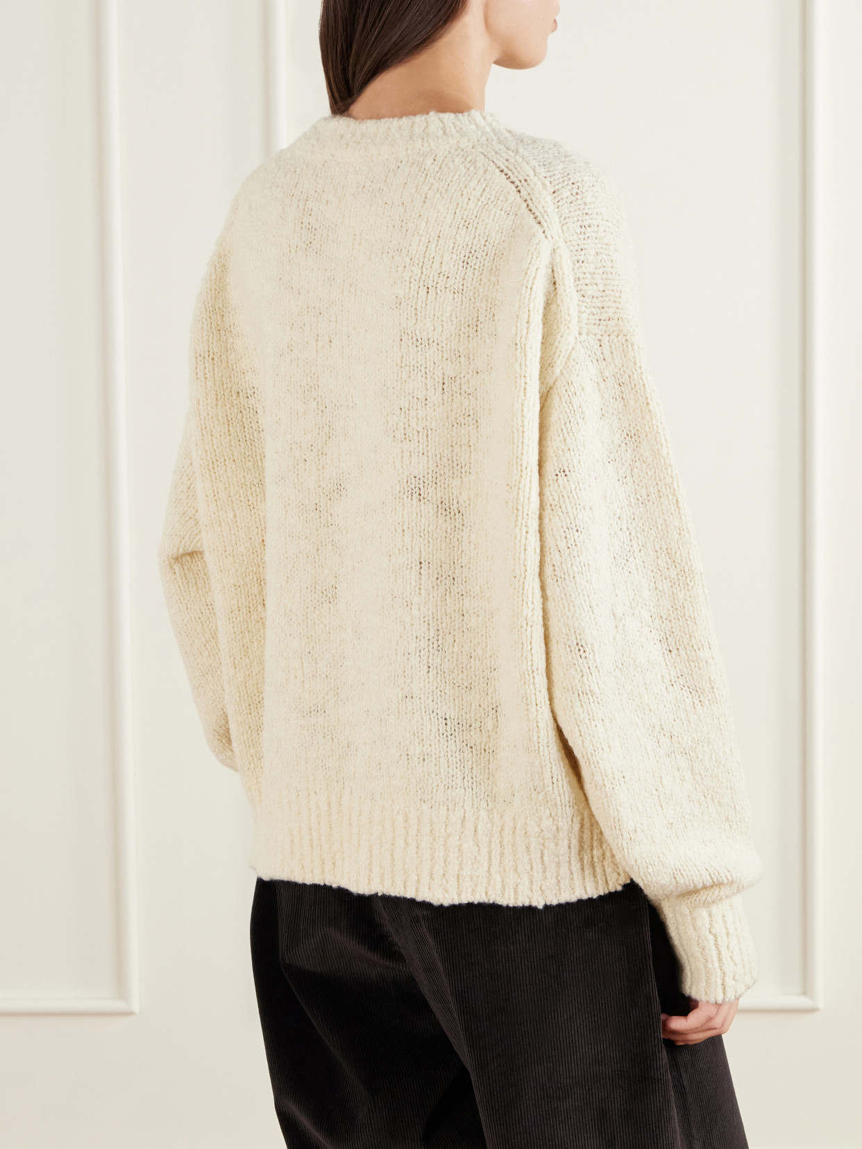 Maele Bouclé Merino Wool-Blend Sweater