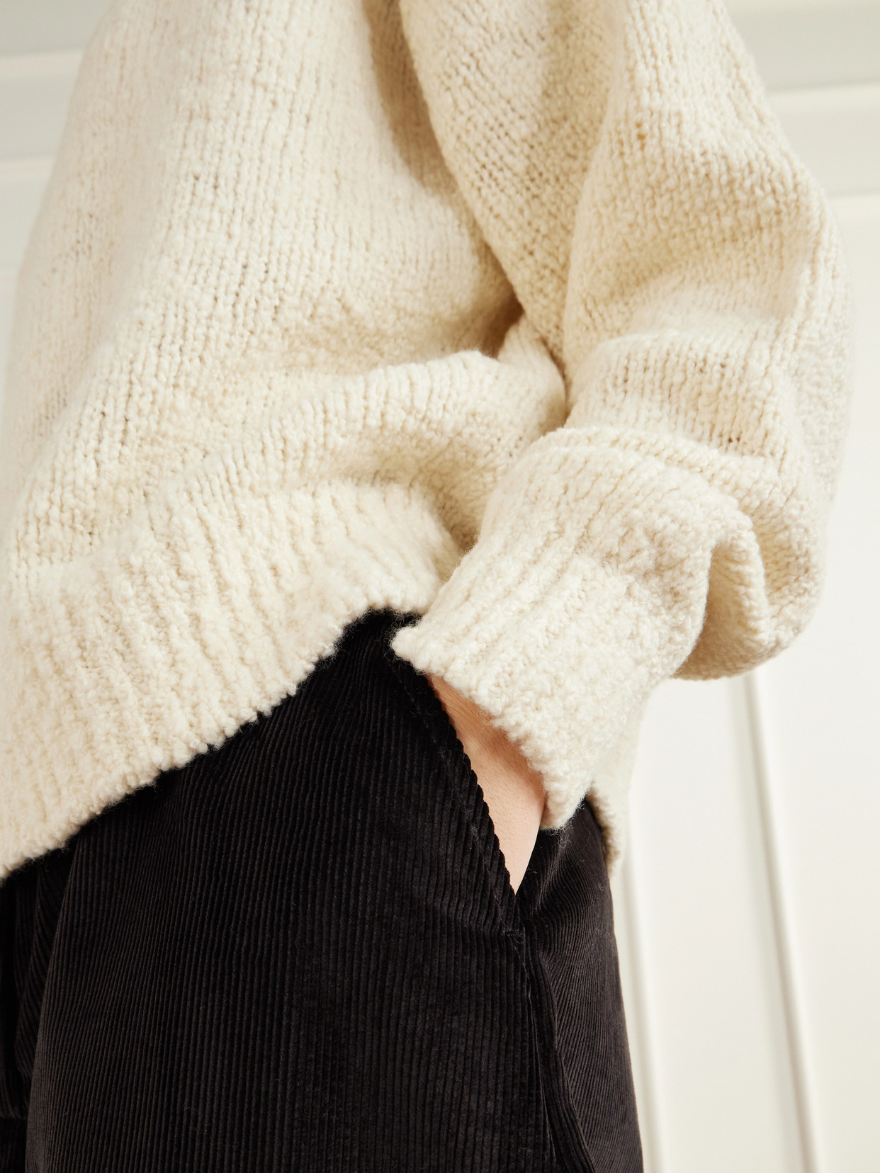 Maele Bouclé Merino Wool-Blend Sweater