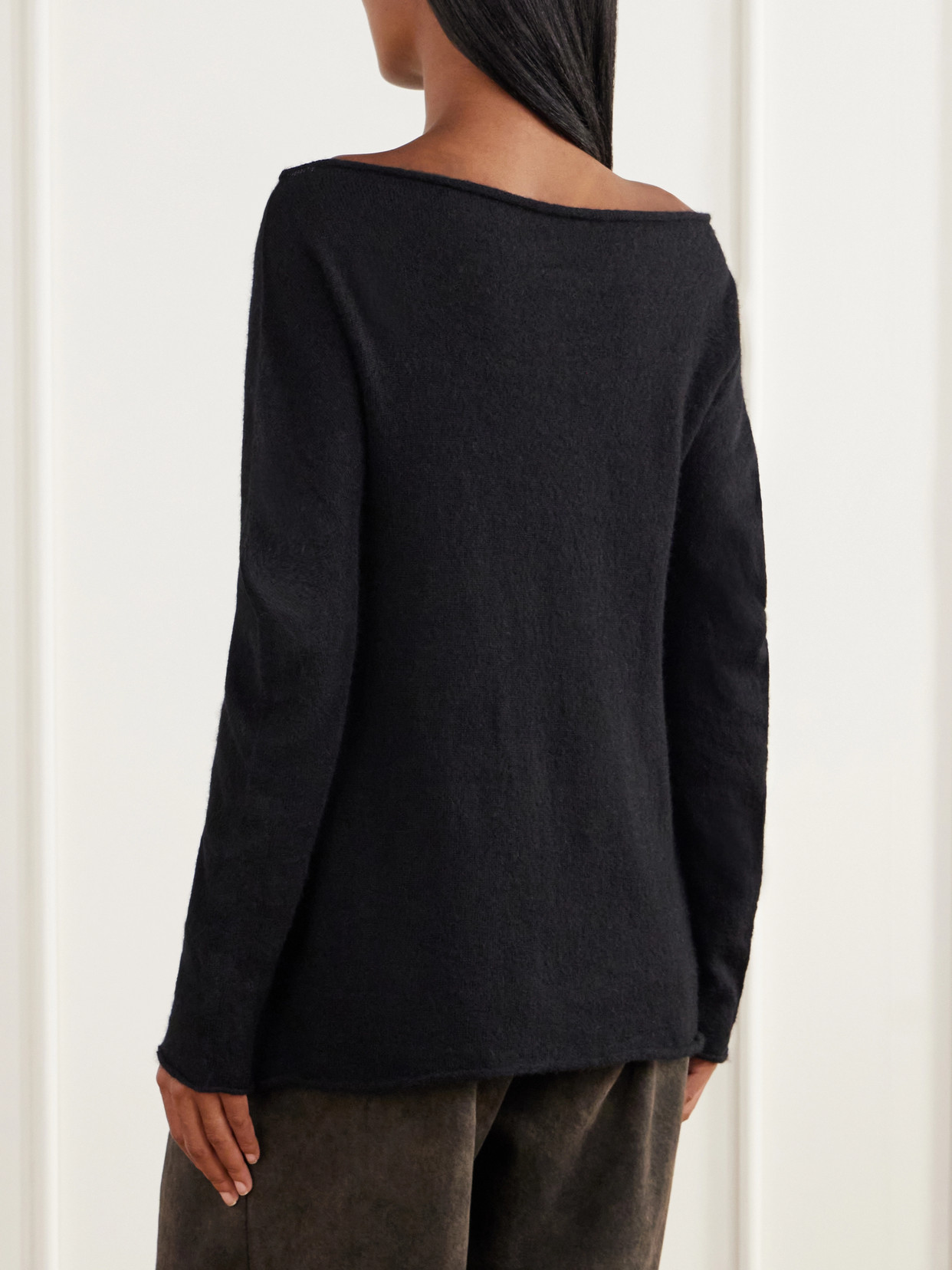 Off-The-Shoulder Wool-Blend Sweater