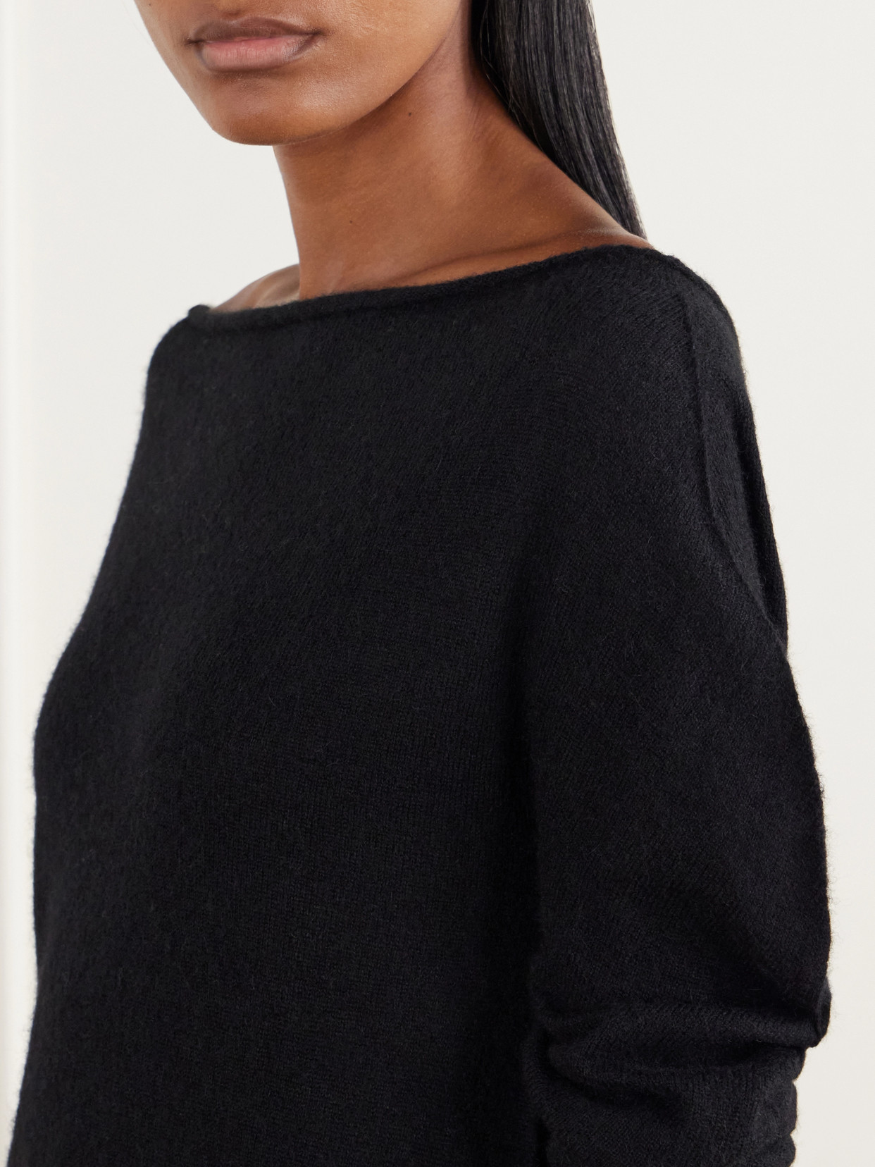 Off-The-Shoulder Wool-Blend Sweater