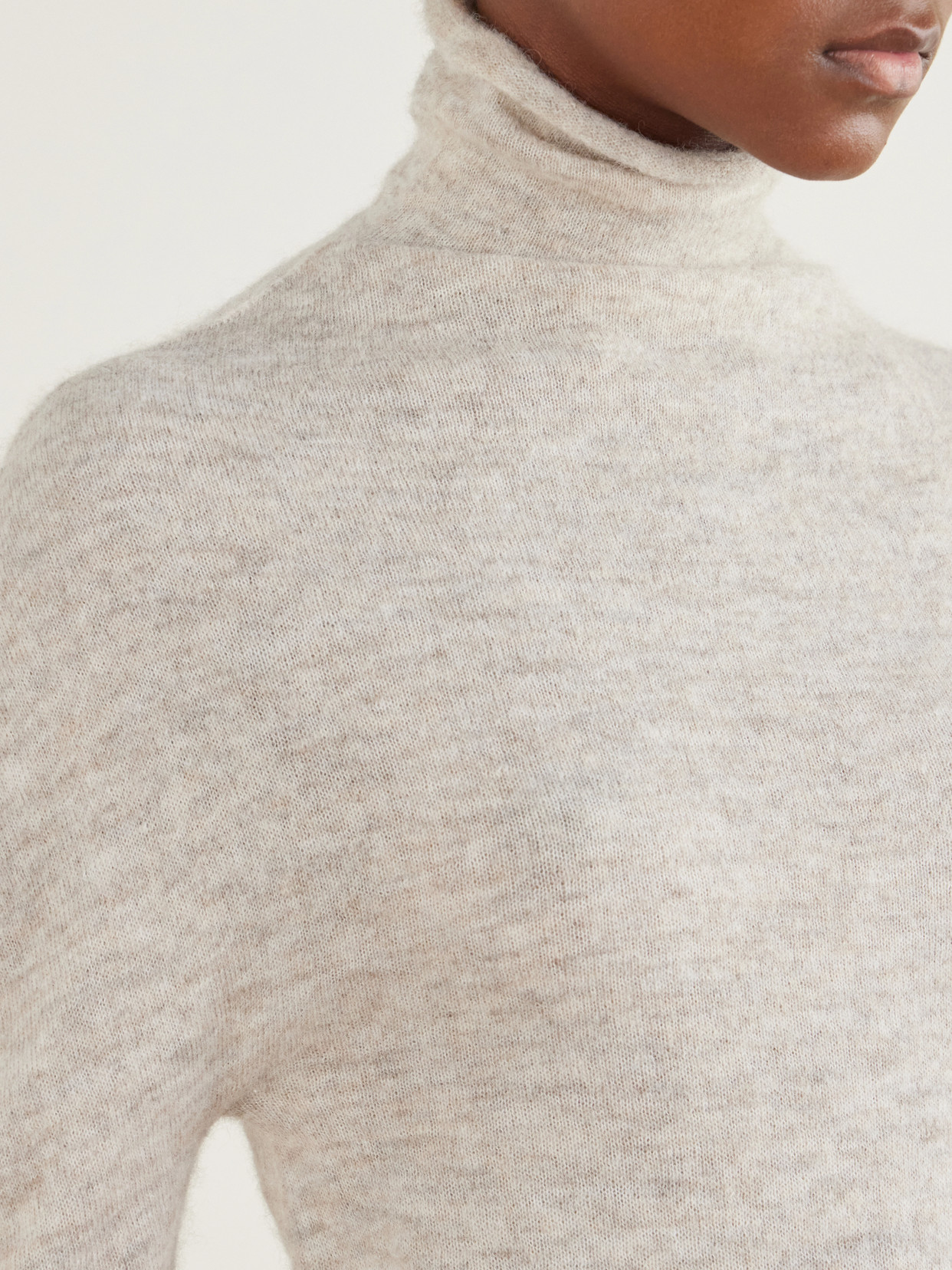 Bottle Funnel Alpaca Wool-Blend Turtleneck Sweater
