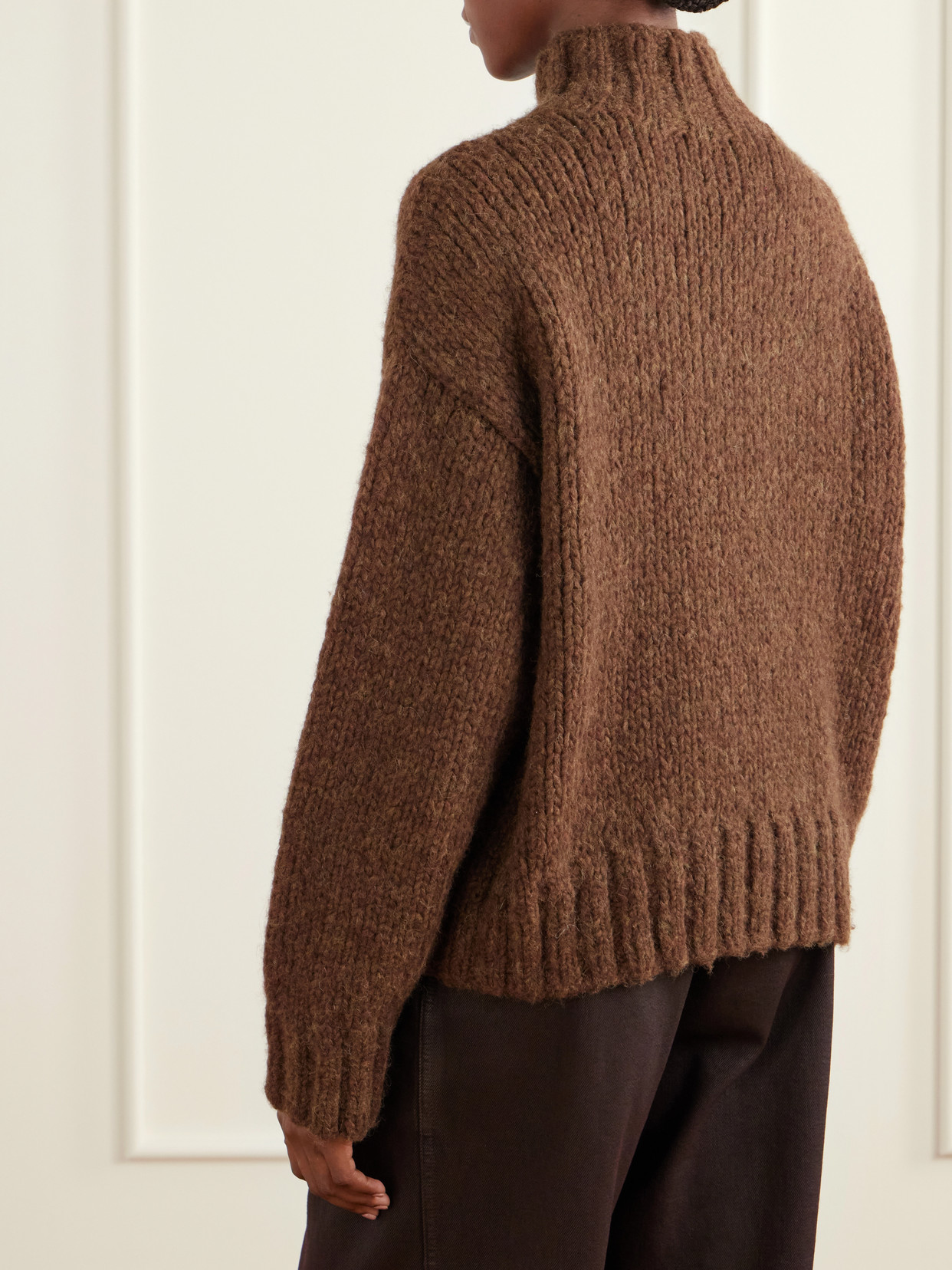 Alpaca, Merino Wool And Cotton-Blend Turtleneck Sweater